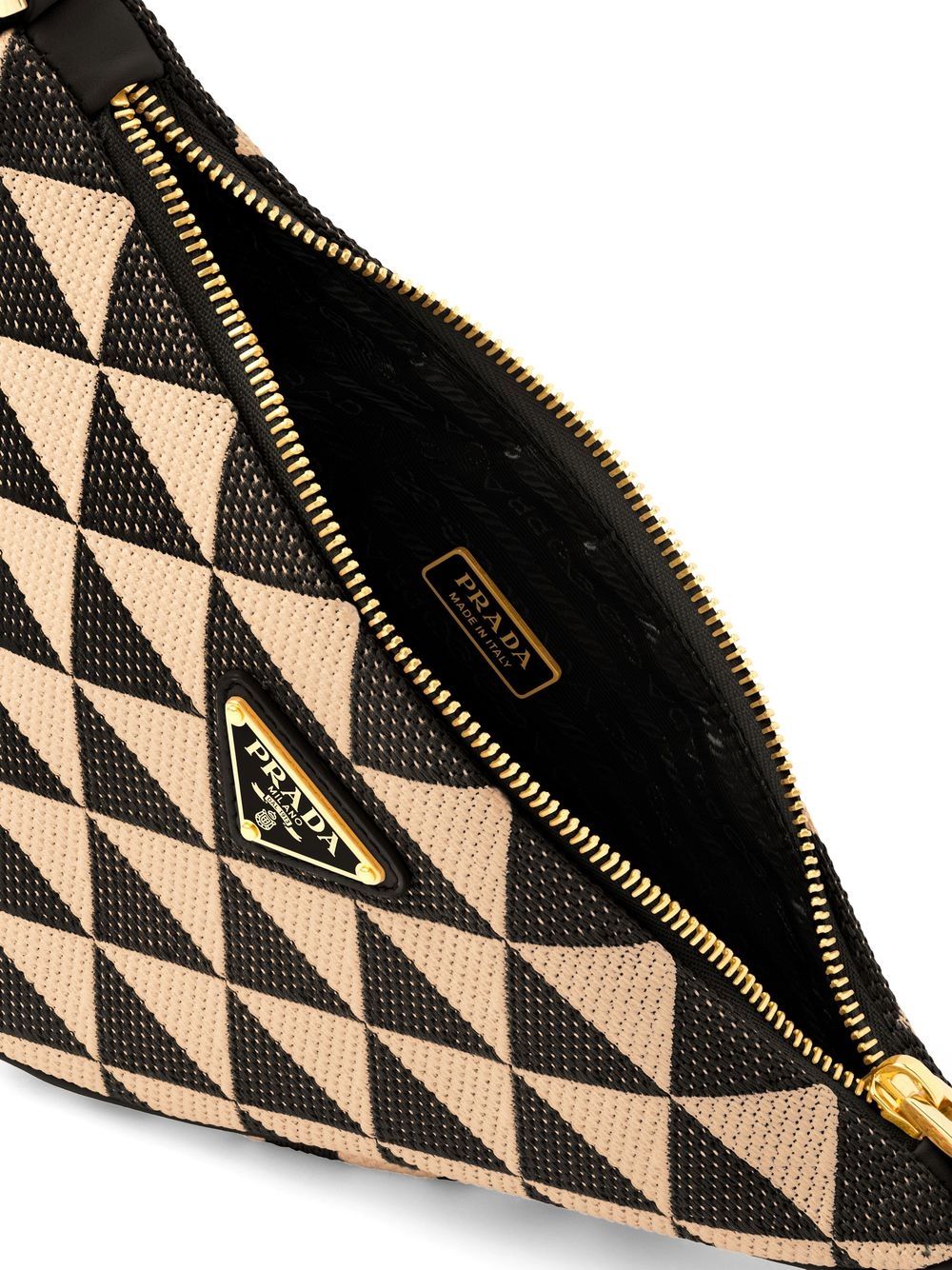 Pra*a embroidered jacquard mini bag