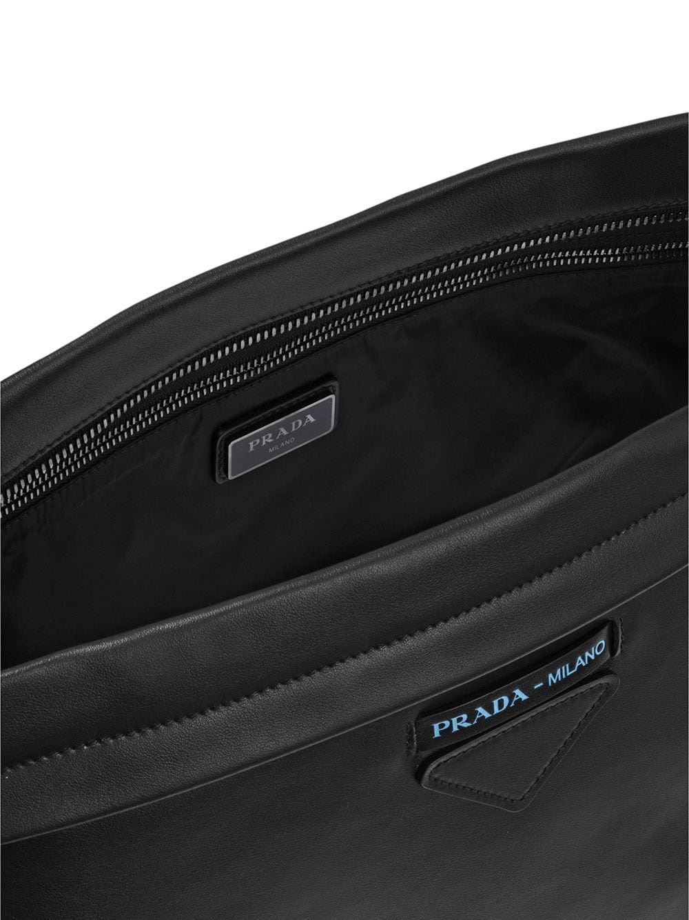 Pra*a leather shoulder bag