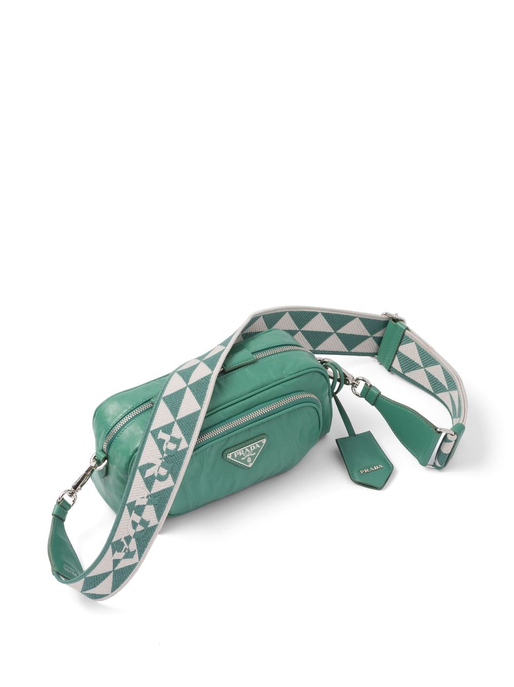 Pra*a logo-plaque shoulder bag