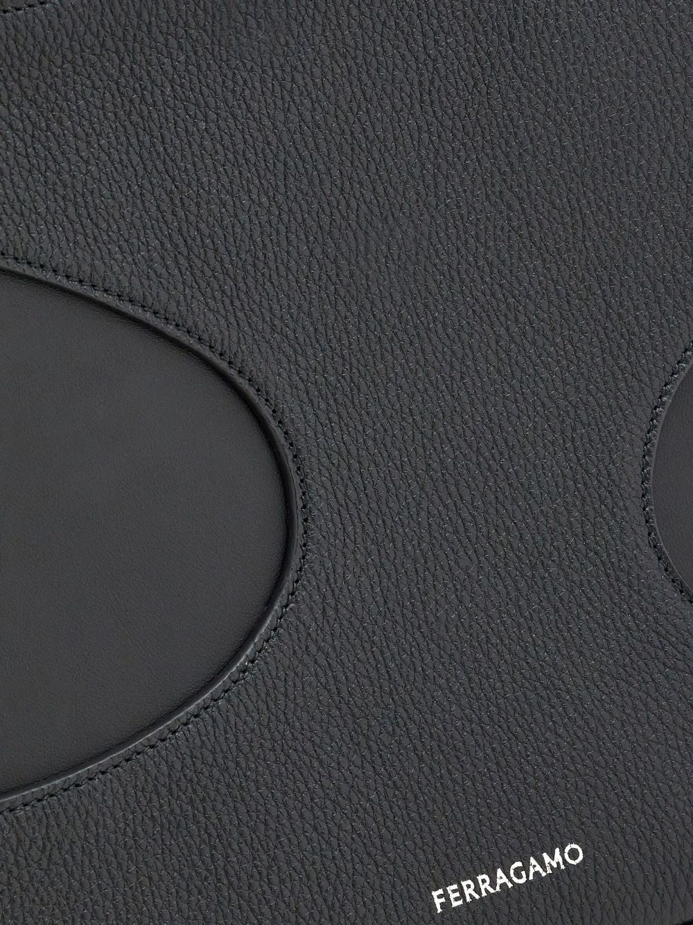Ferragamo cut-out detailing leather clutch bag