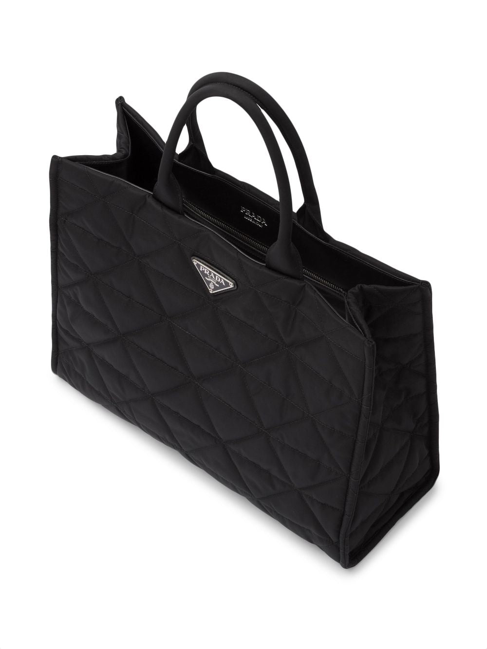 Pra*a re-nylon triangle logo tote bag