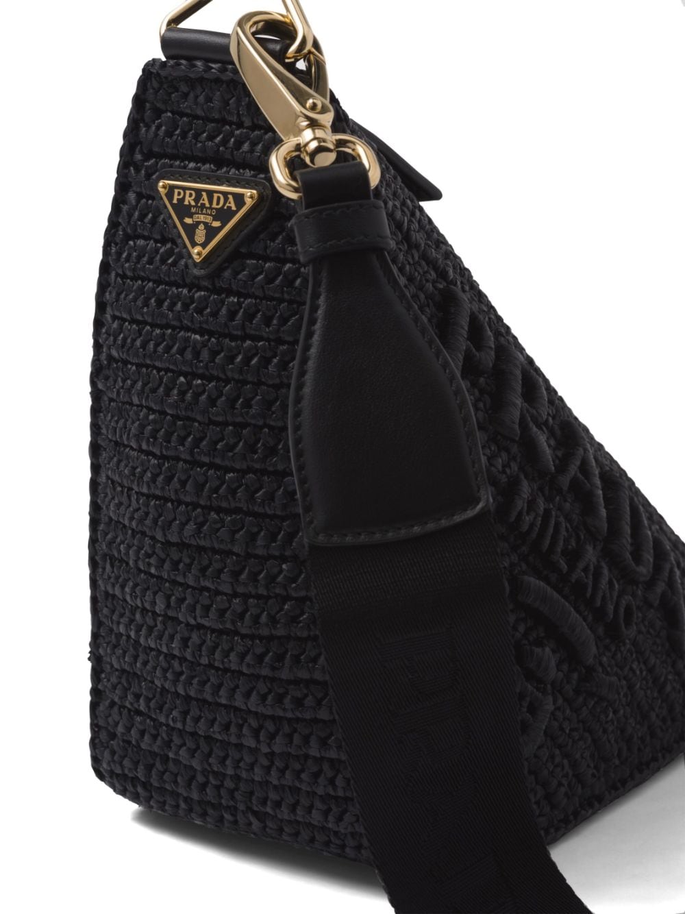 Pra*a triangle crochet shoulder bag