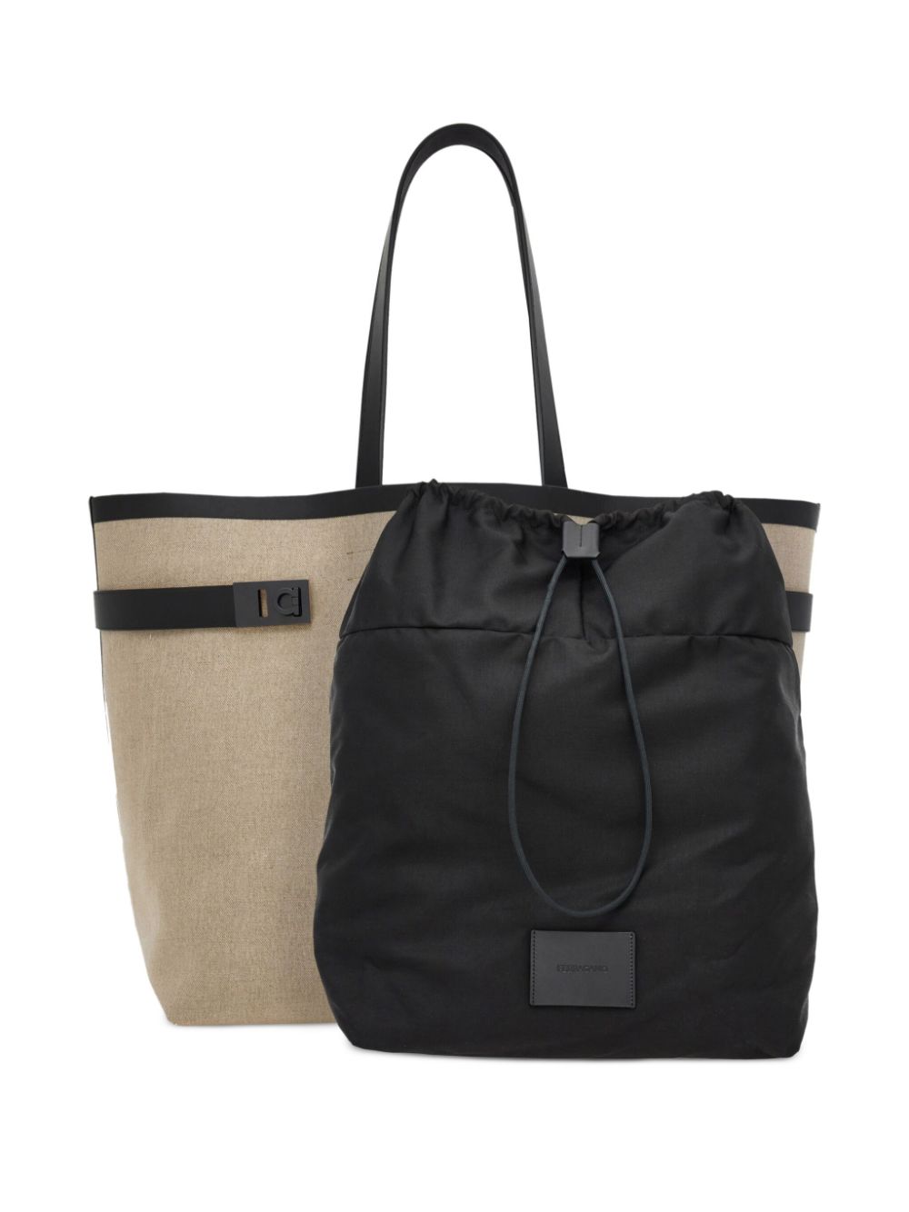 Ferragamo Gancini-buckle canvas tote bag