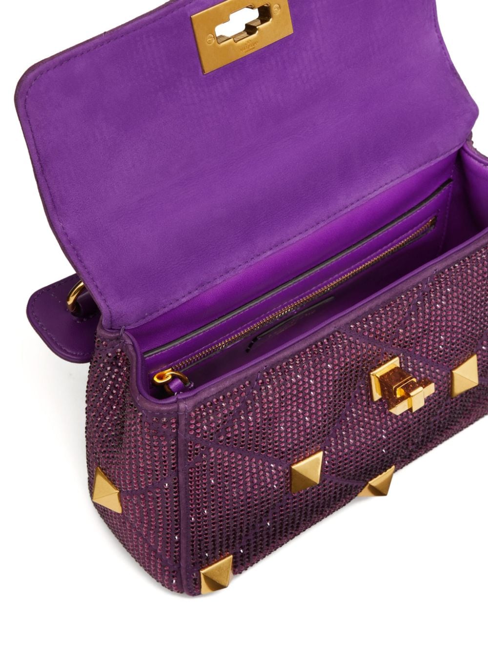 Valentino Garavani medium Roman Stud rhinestone-embellished shoulder bag