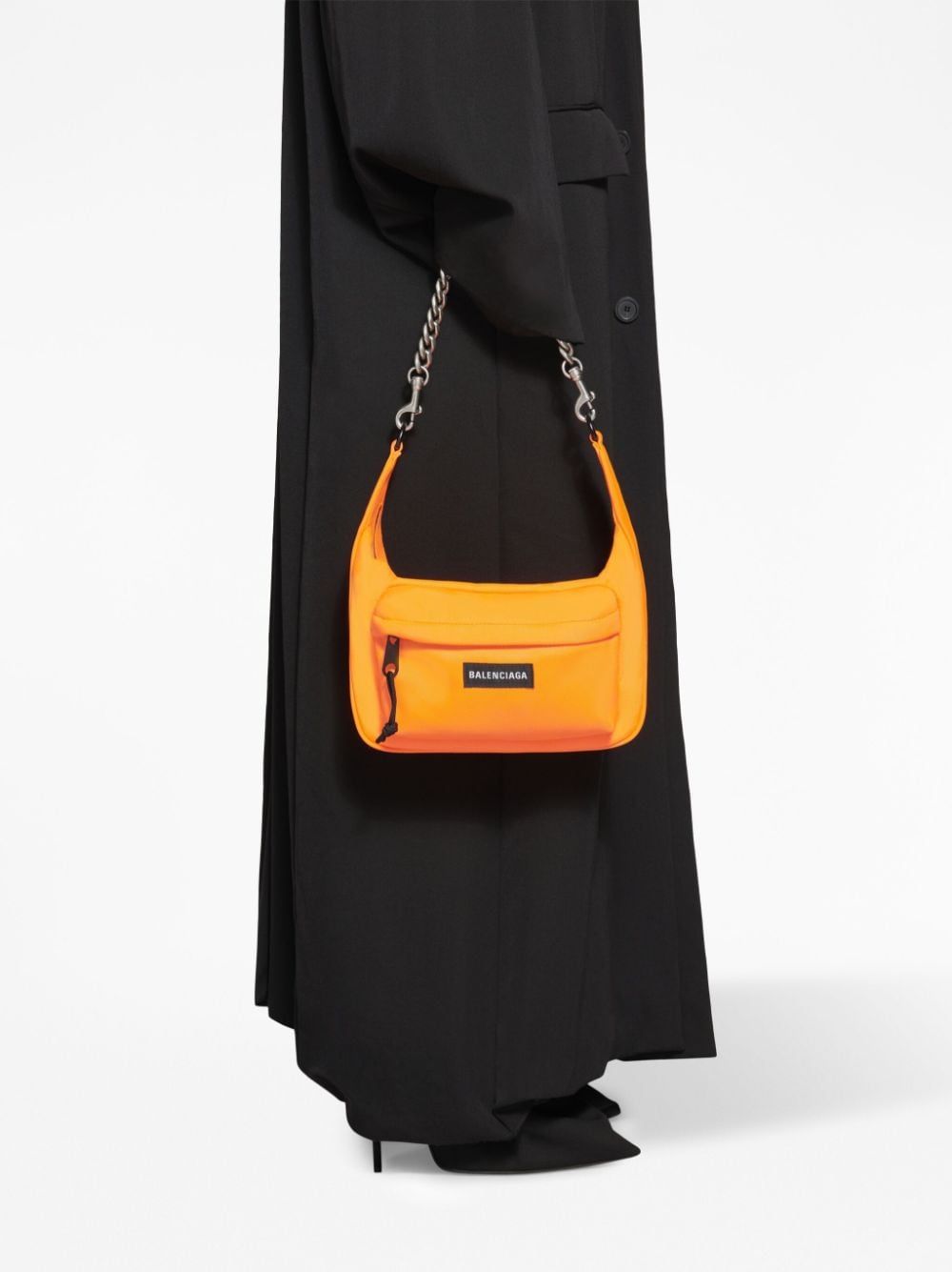 Ba*len*cia*ga raver logo-patch shoulder bag