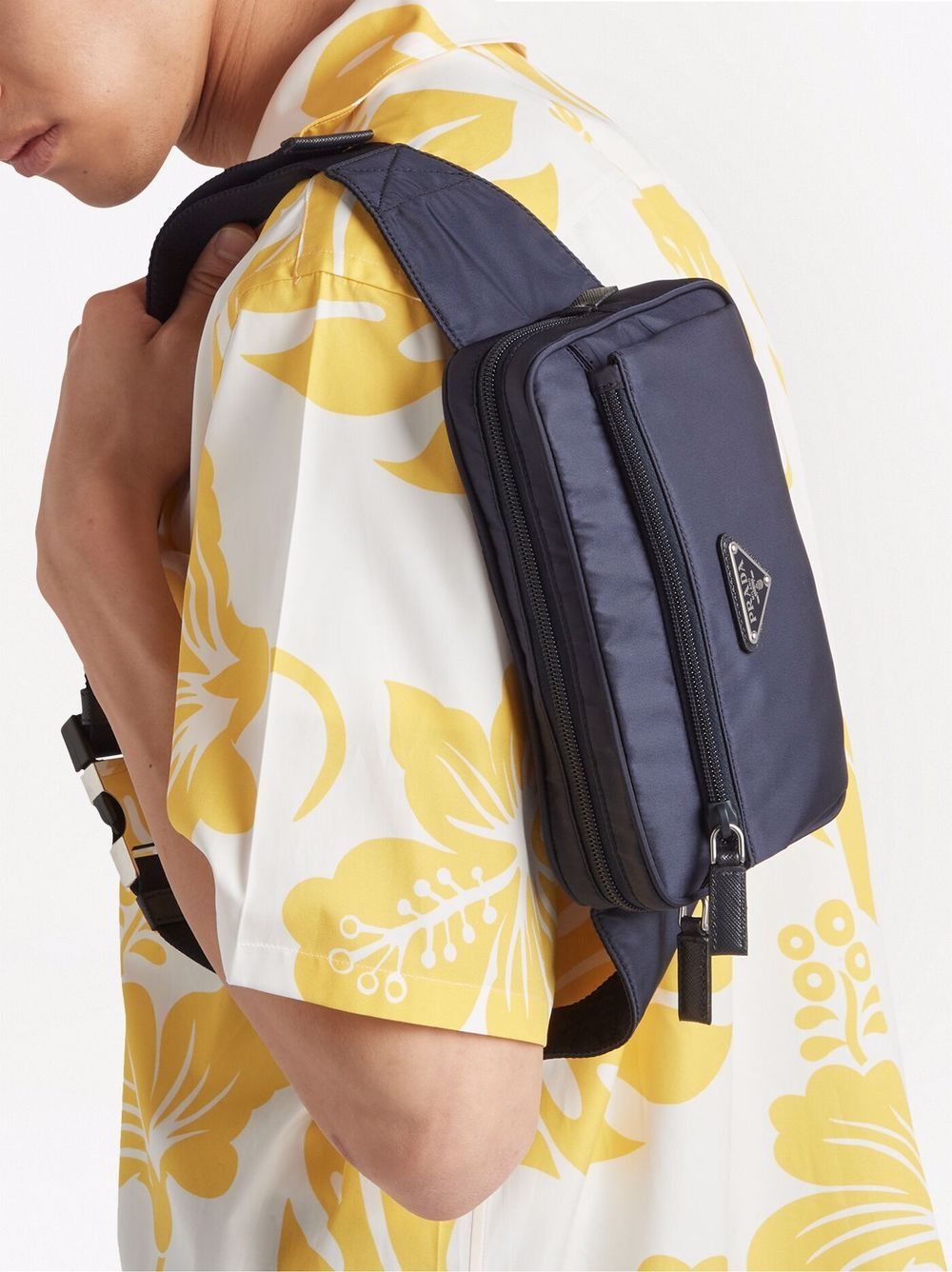 Pra*a logo-plaque belt bag