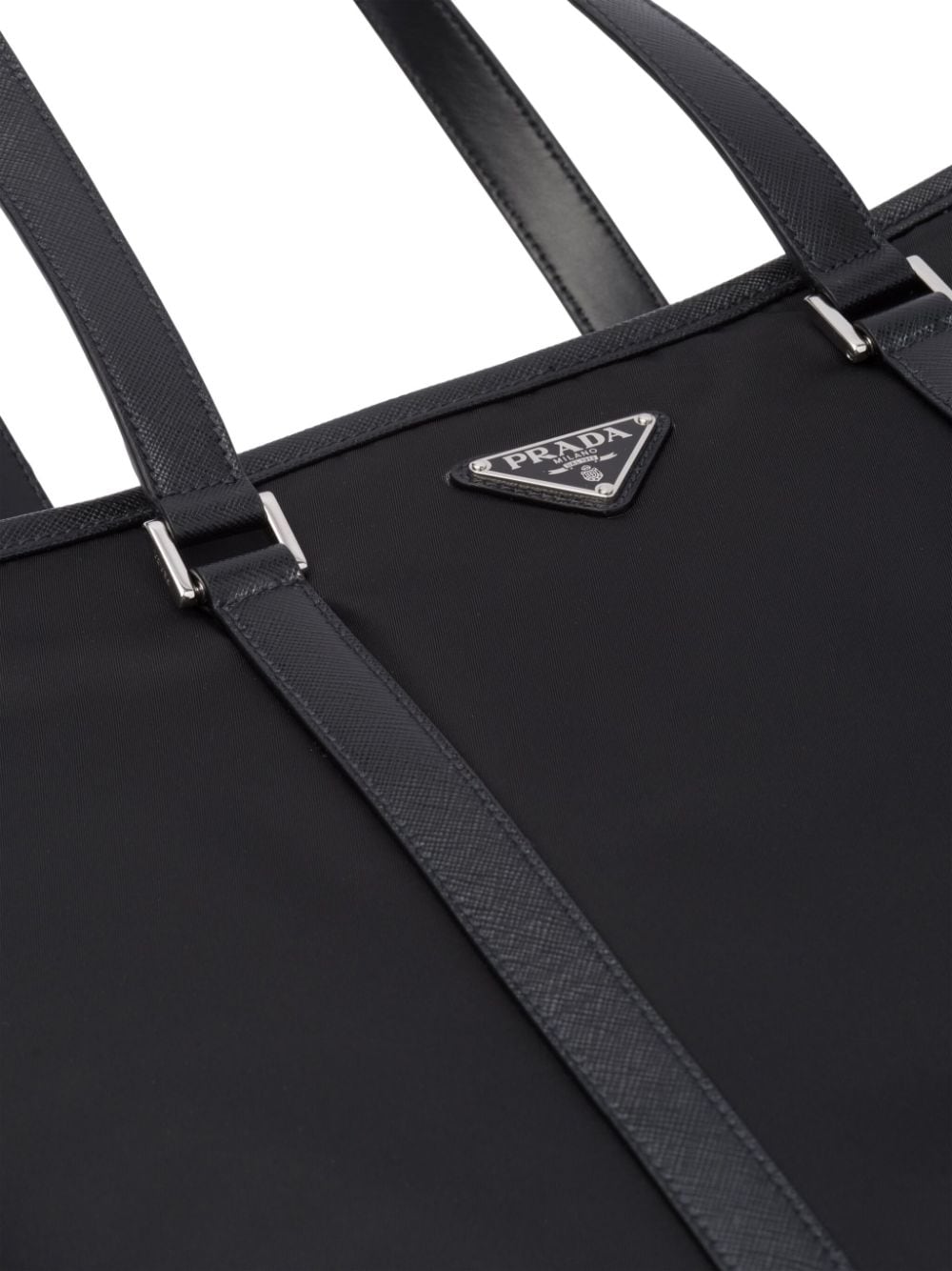 Pra*a logo-plaque tote bag