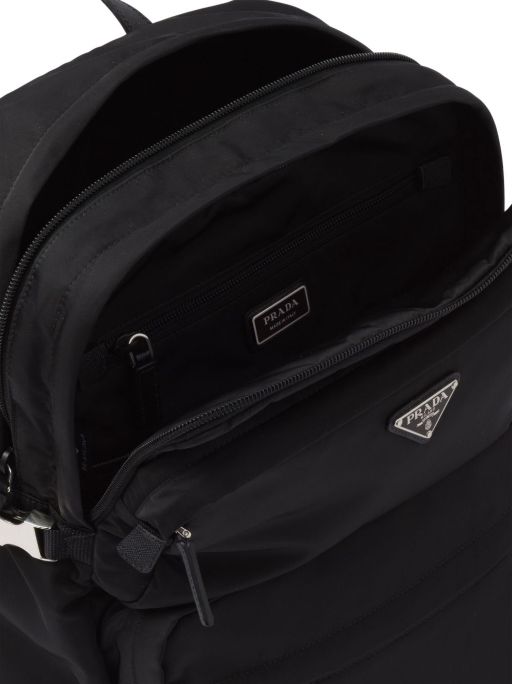 Pra*a re-nylon saffiano leather backpack