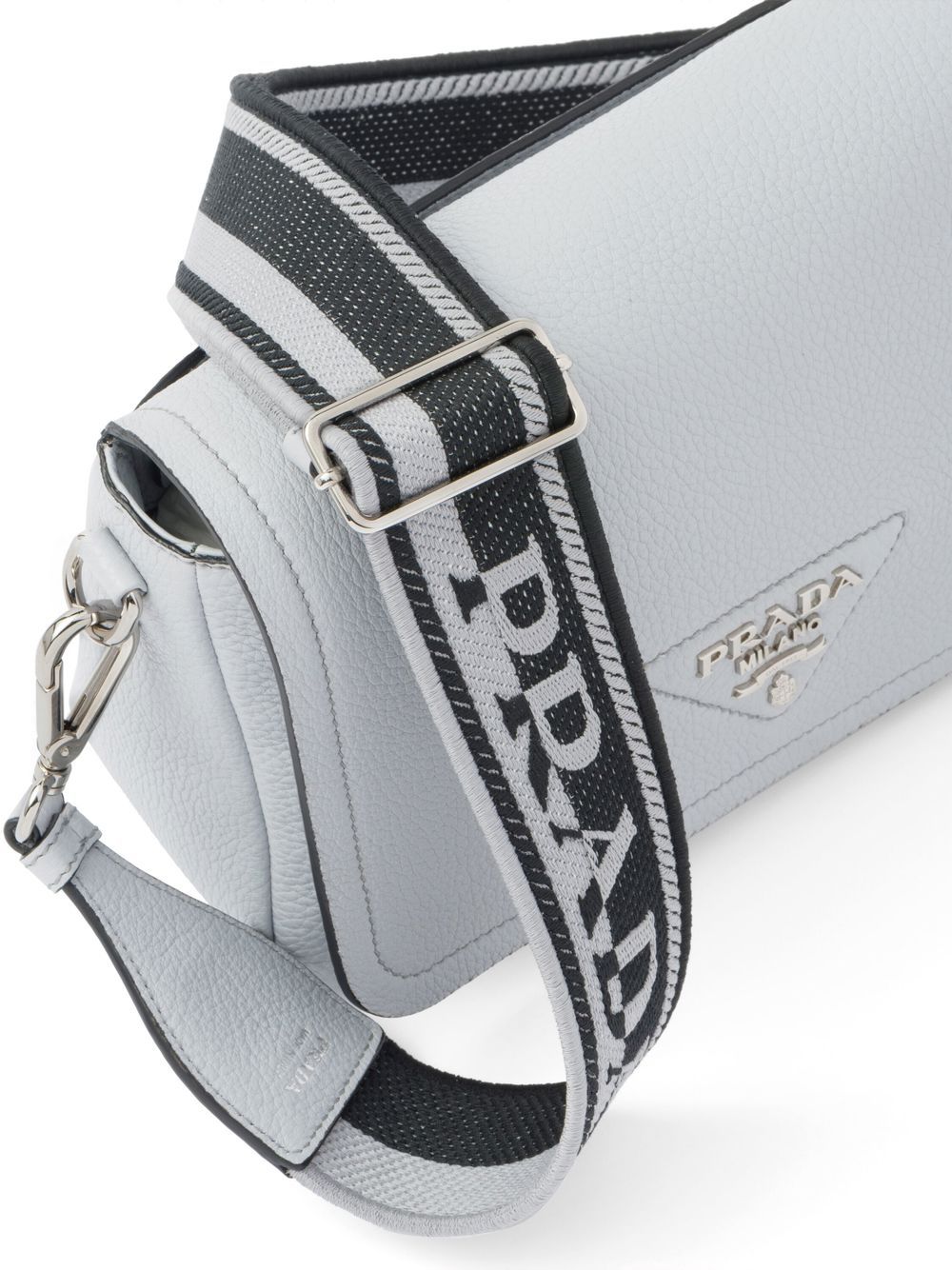 Pra*a logo-plaque leather shoulder bag