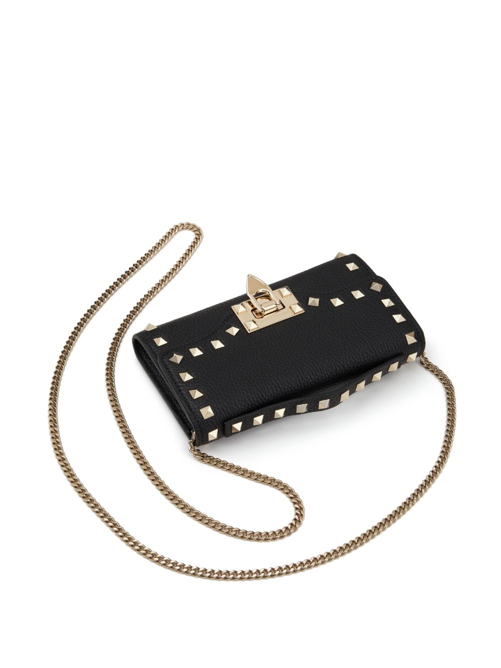Valentino Garavani Rockstud leather wallet-on-chain