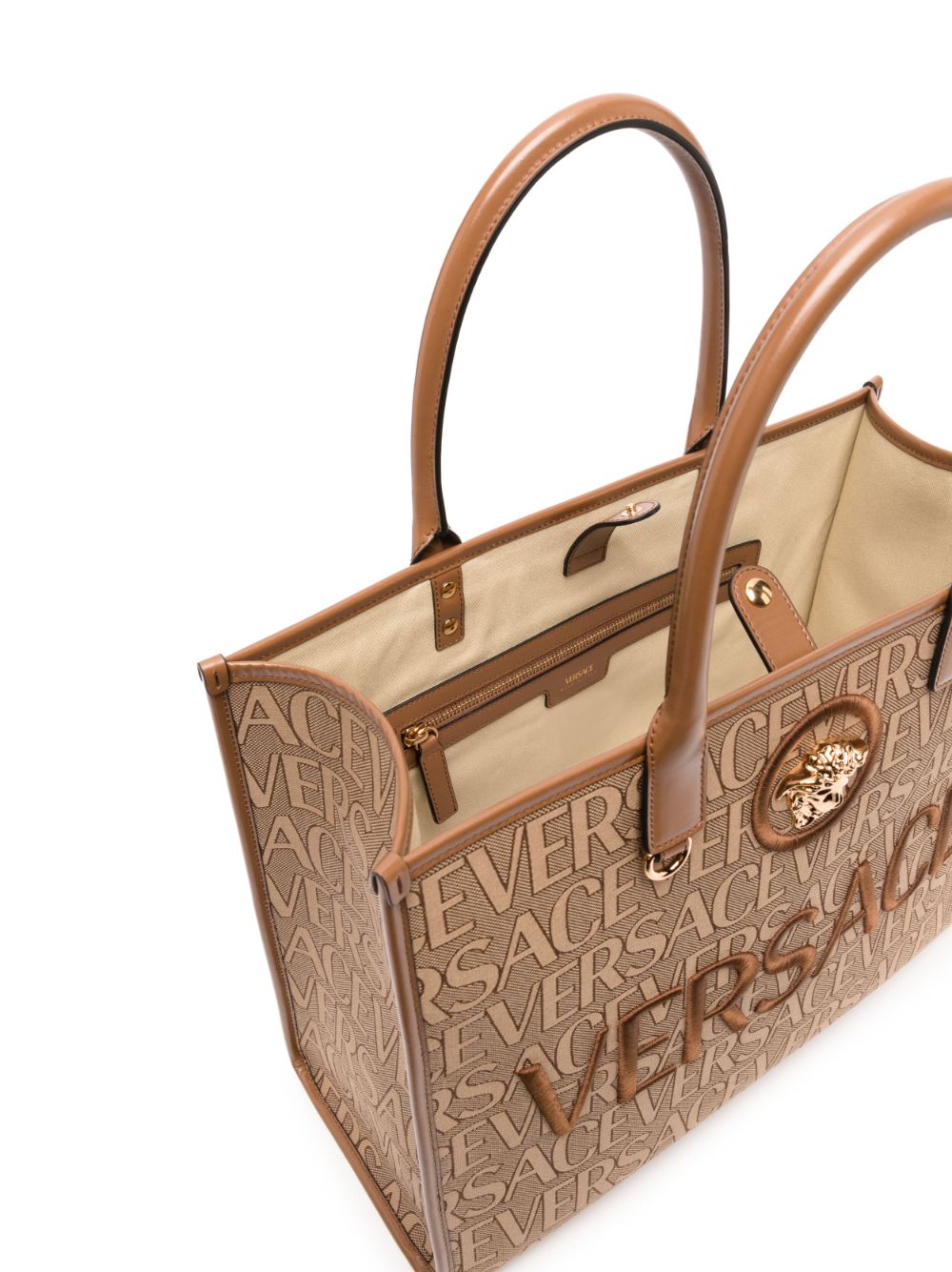 Versace large Versace Allover-jacquard tote bag