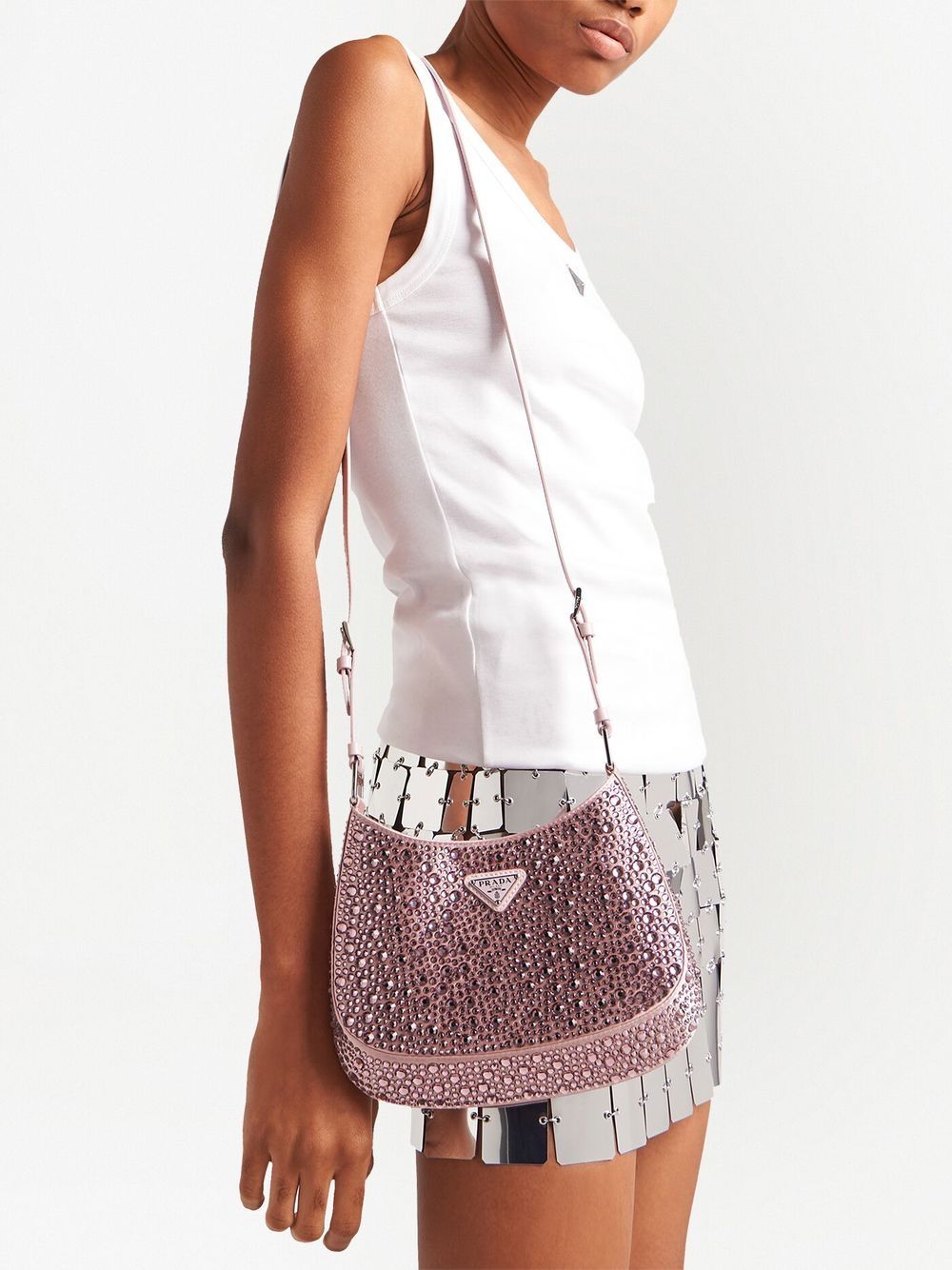 Pra*a cleo crystal-embellished shoulder bag