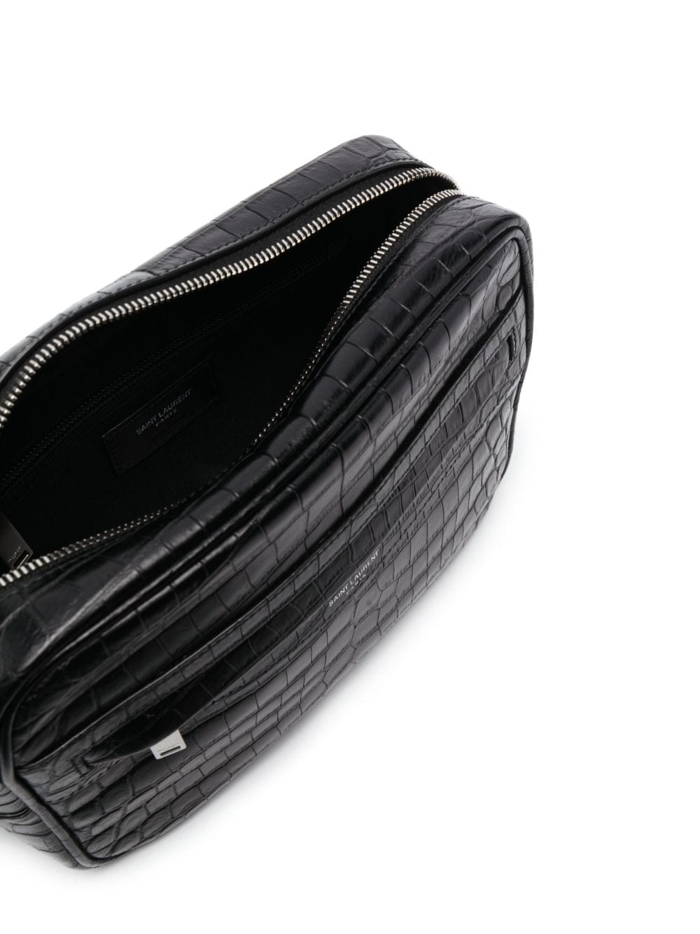 Saint Laurent Camp crocodile-embossed camera bag