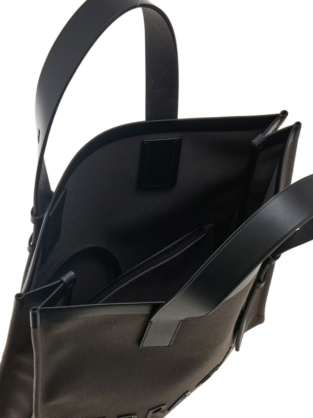 Ferragamo logo-plaque leather tote bag