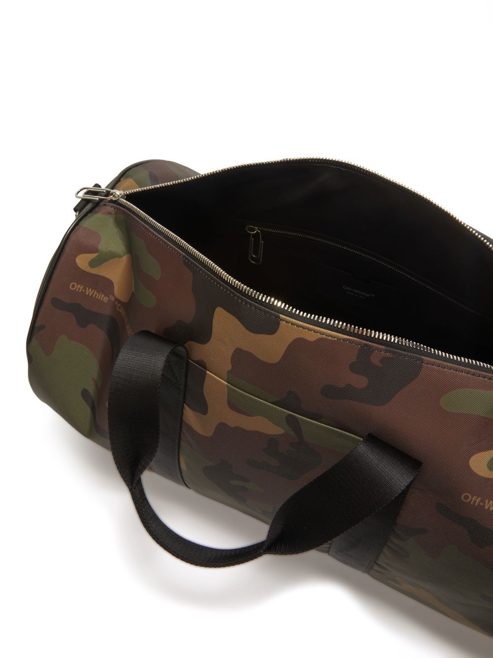 Off-White Arrows camouflage-print duffle bag