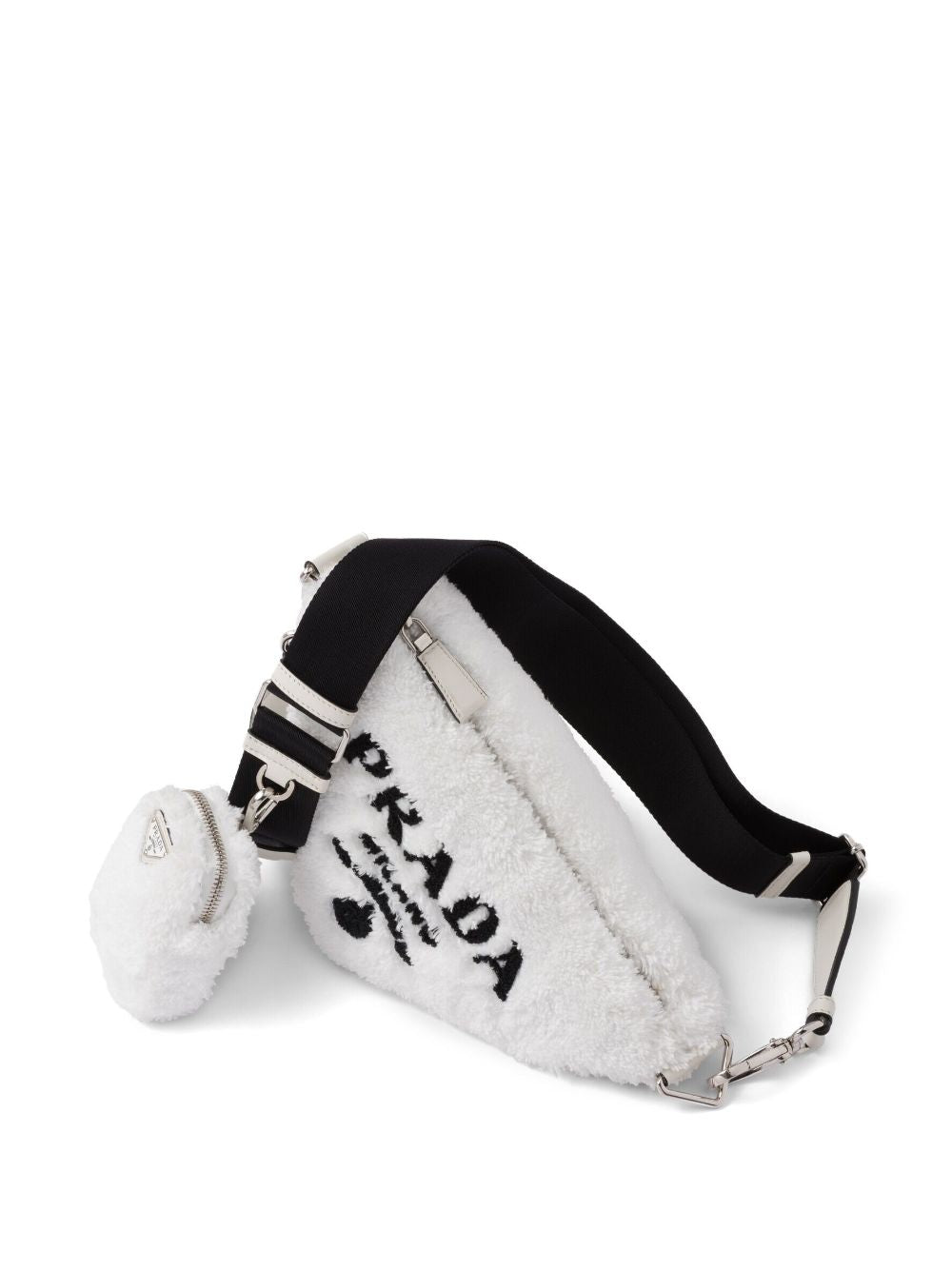 Pra*a triangle terrycloth shoulder bag