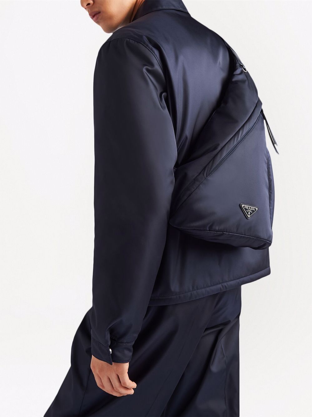 Pra*a re-nylon logo-plaque backpack