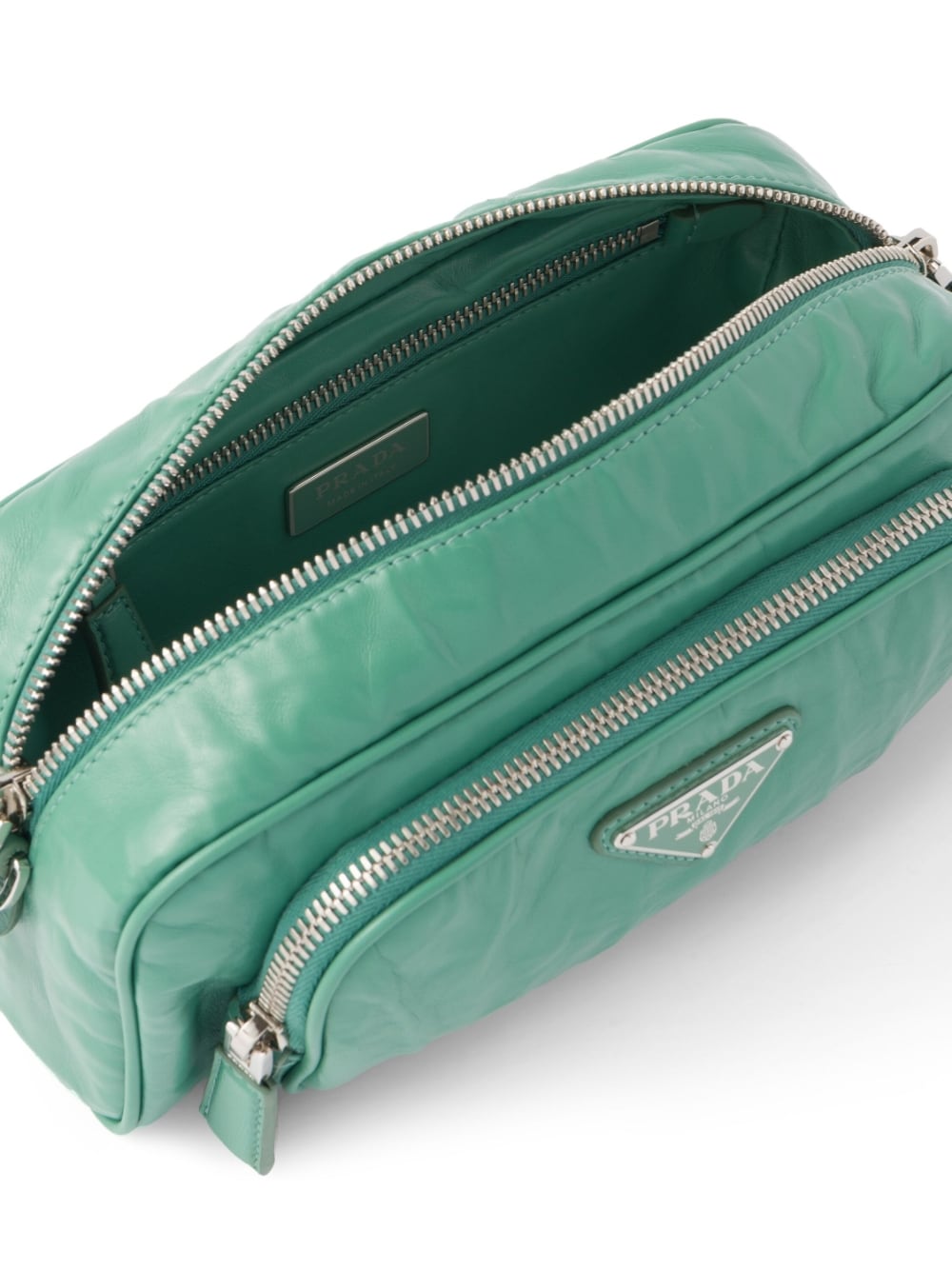 Pra*a logo-plaque shoulder bag