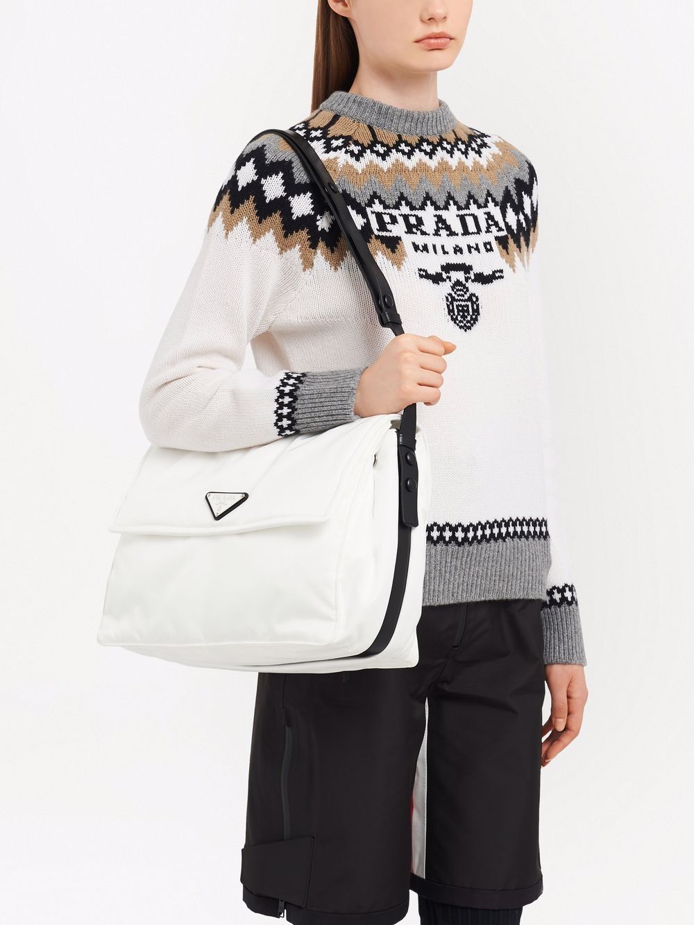 Pra*a re-nylon padded shoulder bag