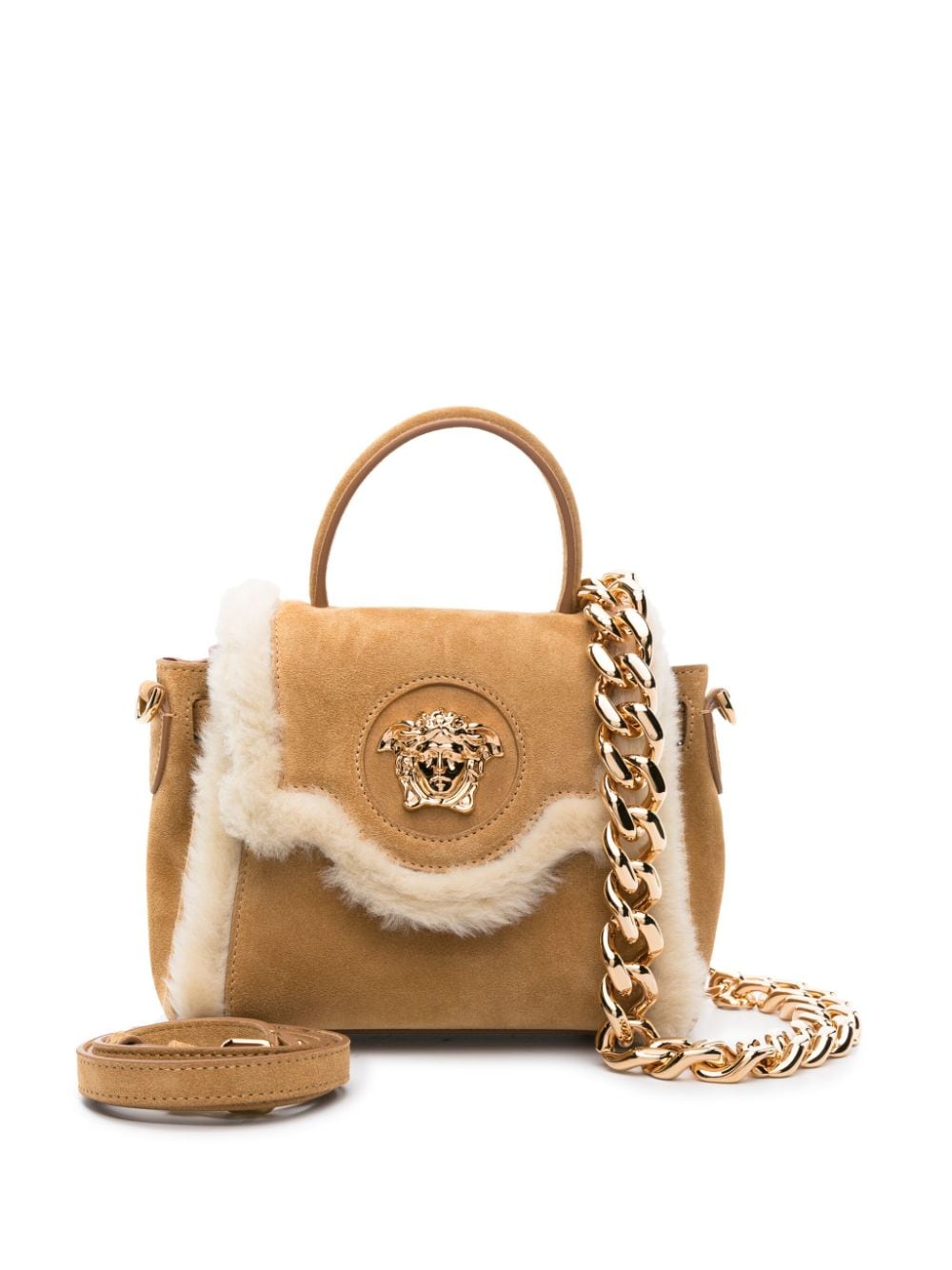 Versace La Medusa suede tote bag