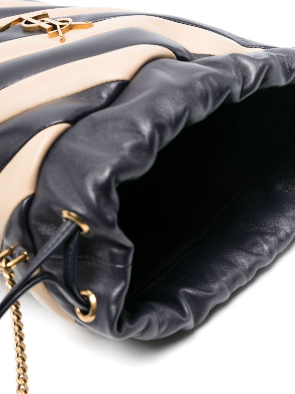 Saint Laurent Alix striped bucket bag