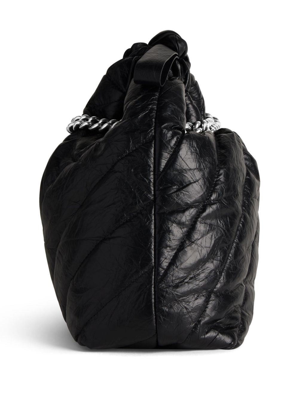 Ba*len*cia*ga crush logo-plaque quilted leather tote bag