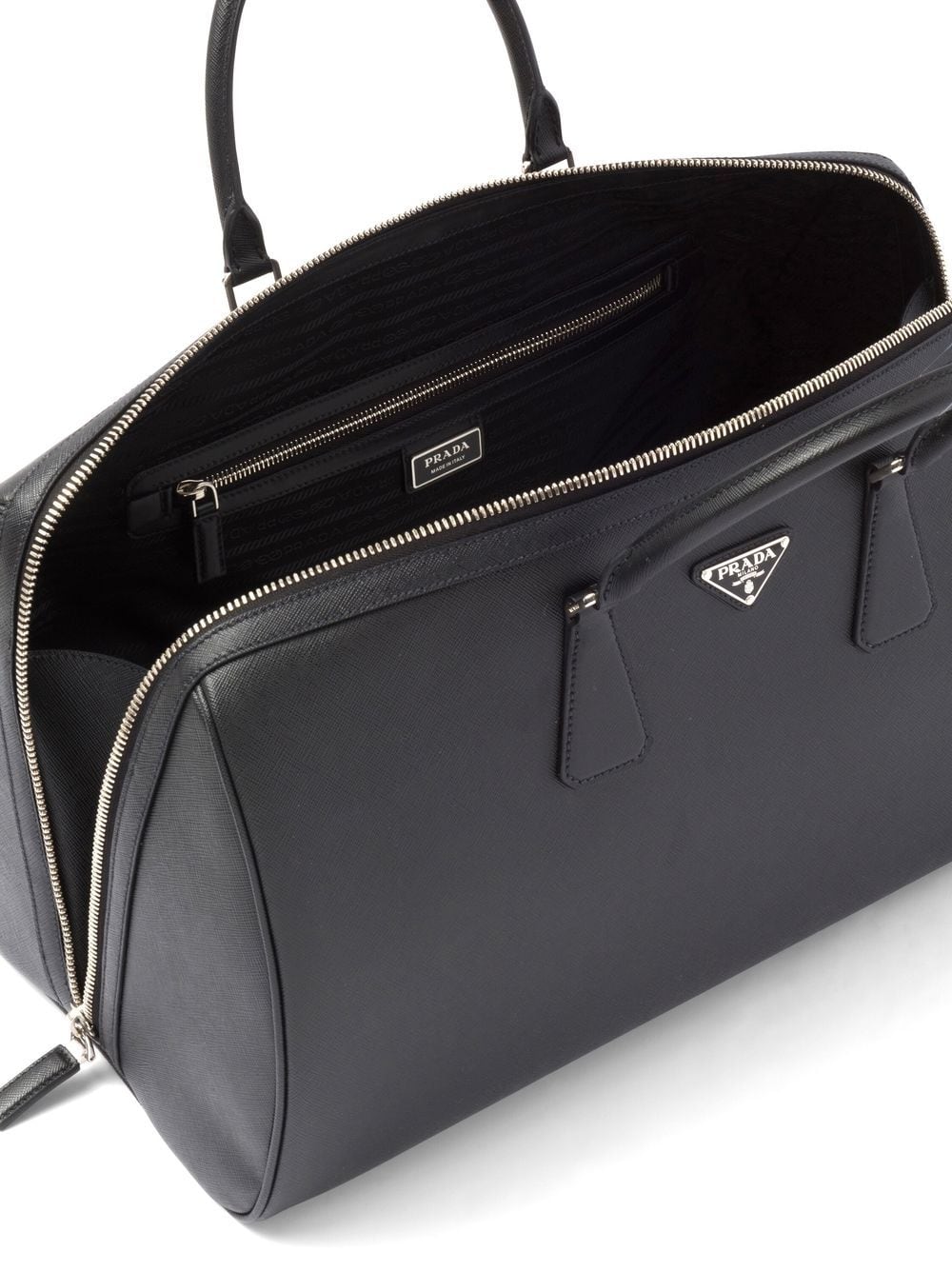 Pra*a saffiano leather holdall