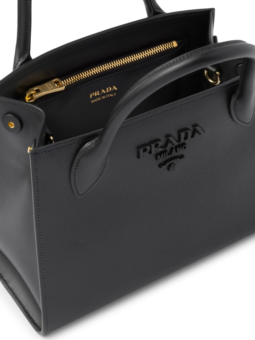 Pra*a saffiano leather bag