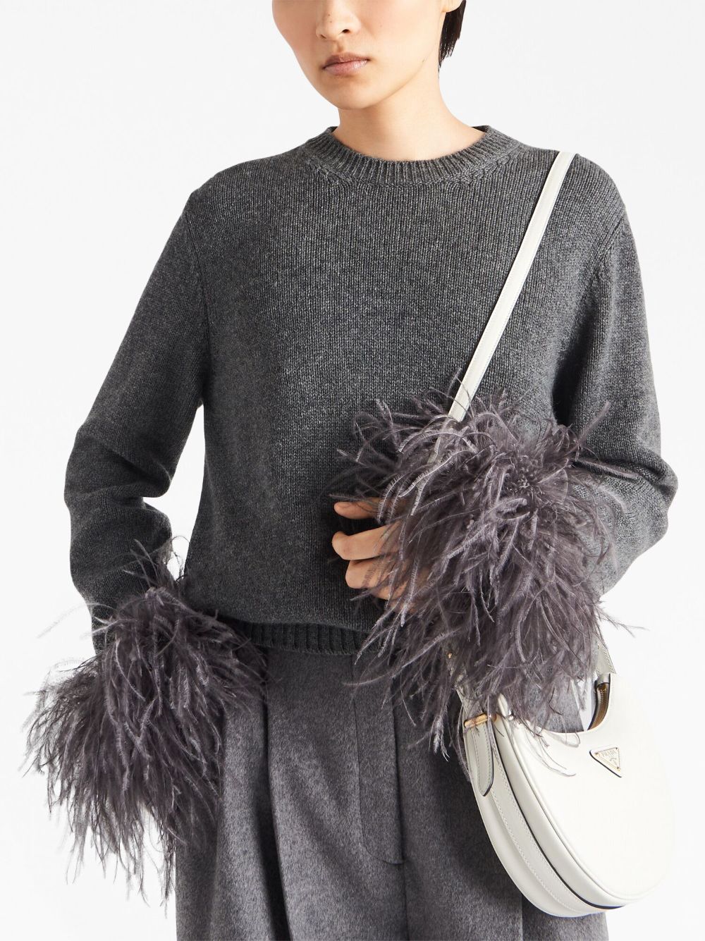 Pra*a arqué leather shoulder bag