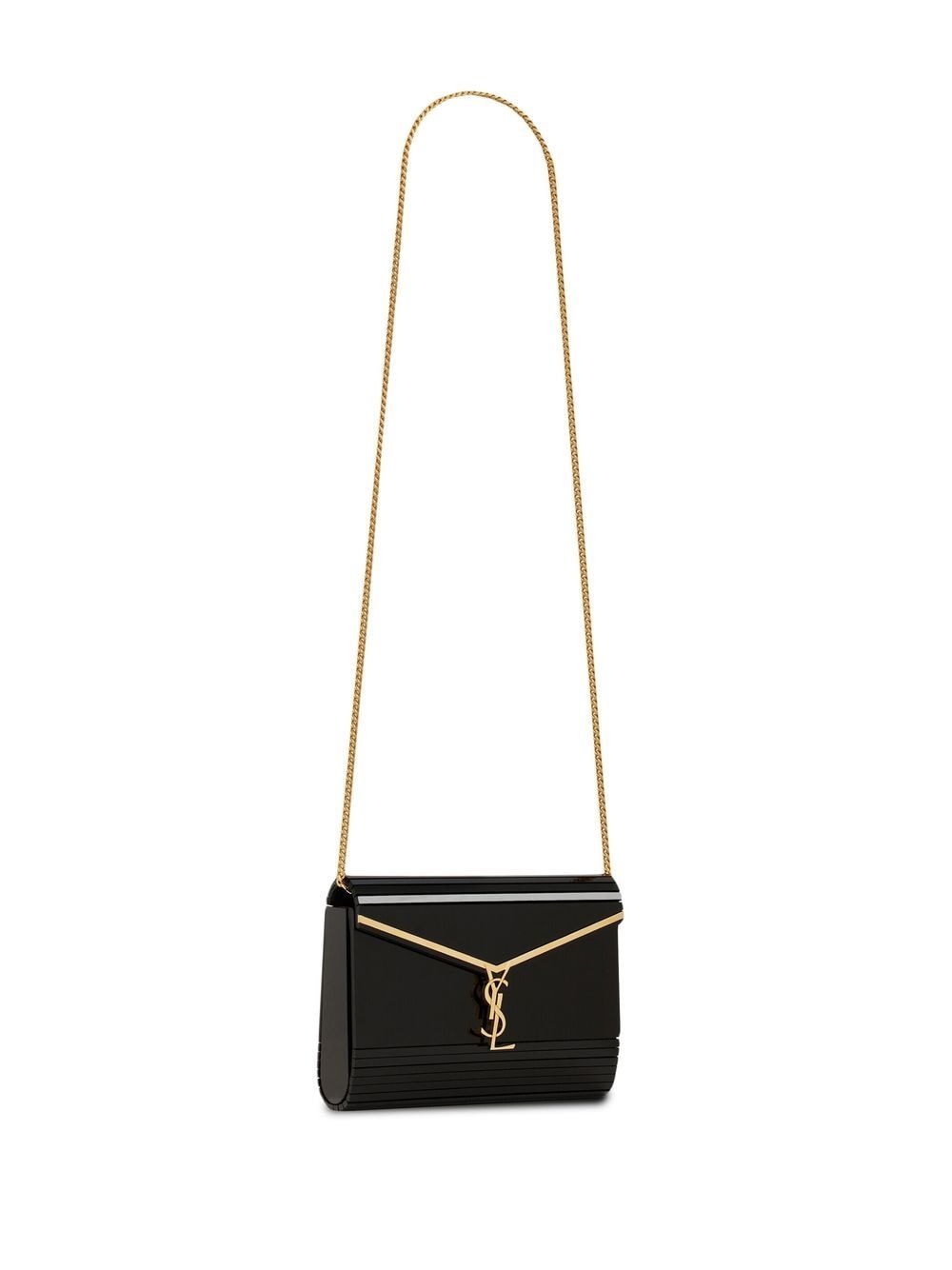 Saint Laurent logo-plaque chain-link crossbody bag