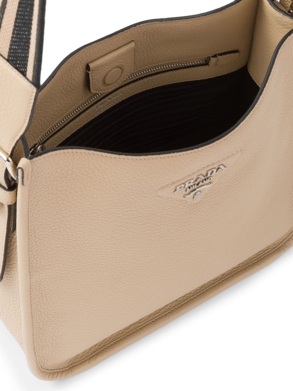 Pra*a triangle-logo hobo shoulder bag