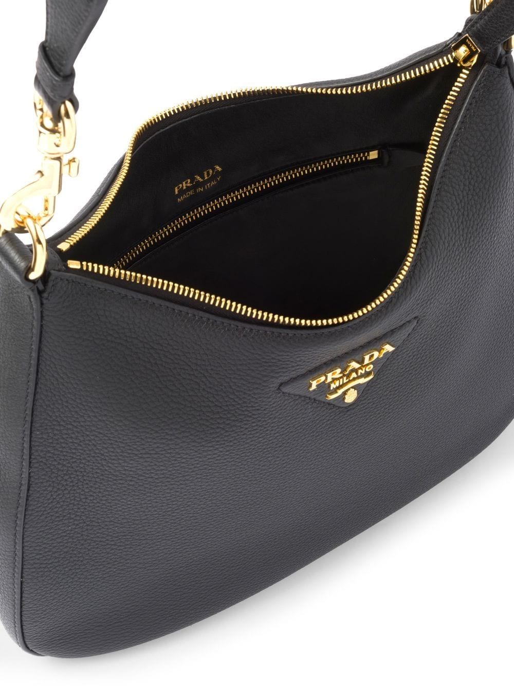 Pra*a triangle-logo shoulder bag