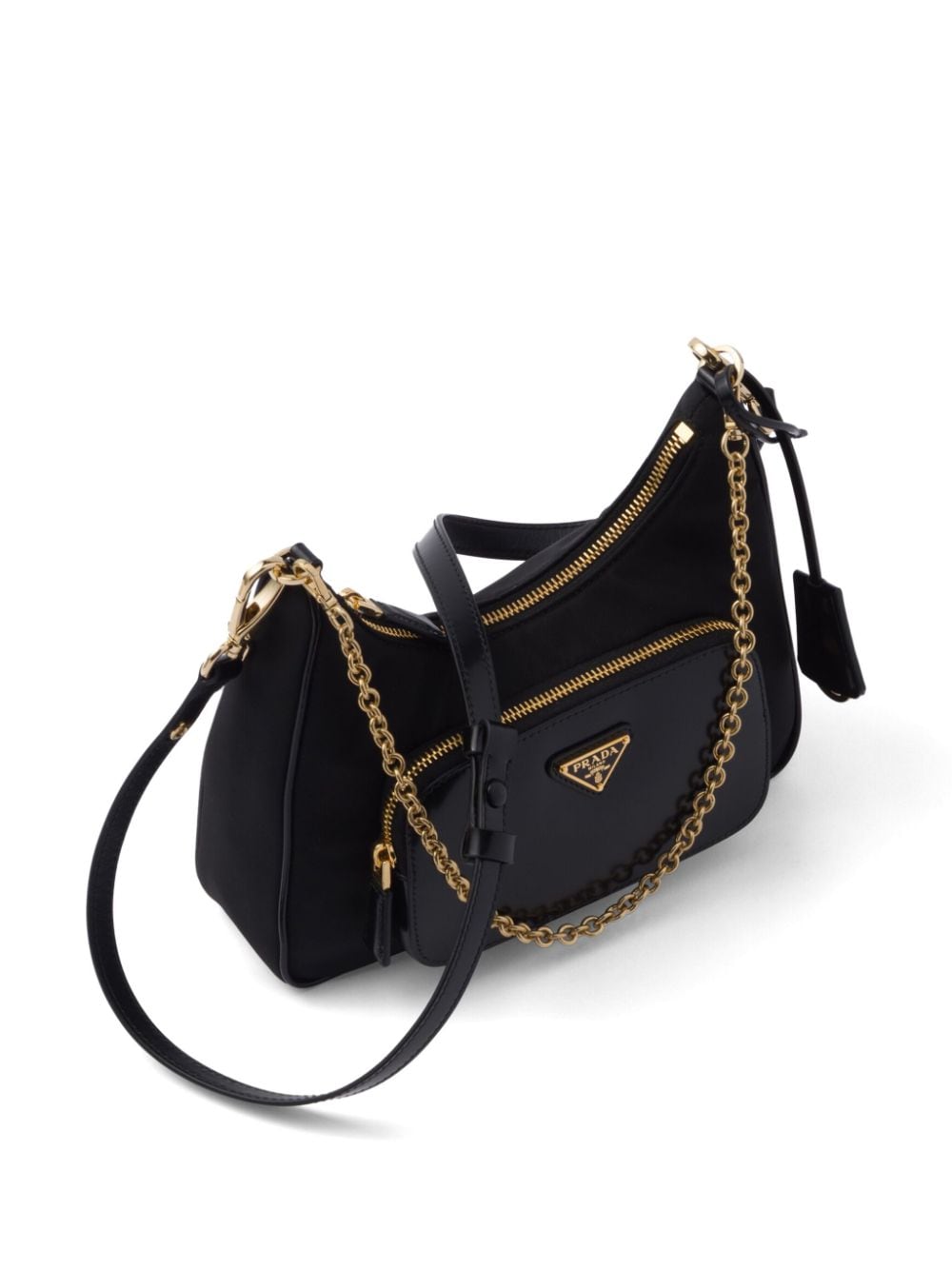 Pra*a triangle-logo shoulder bag