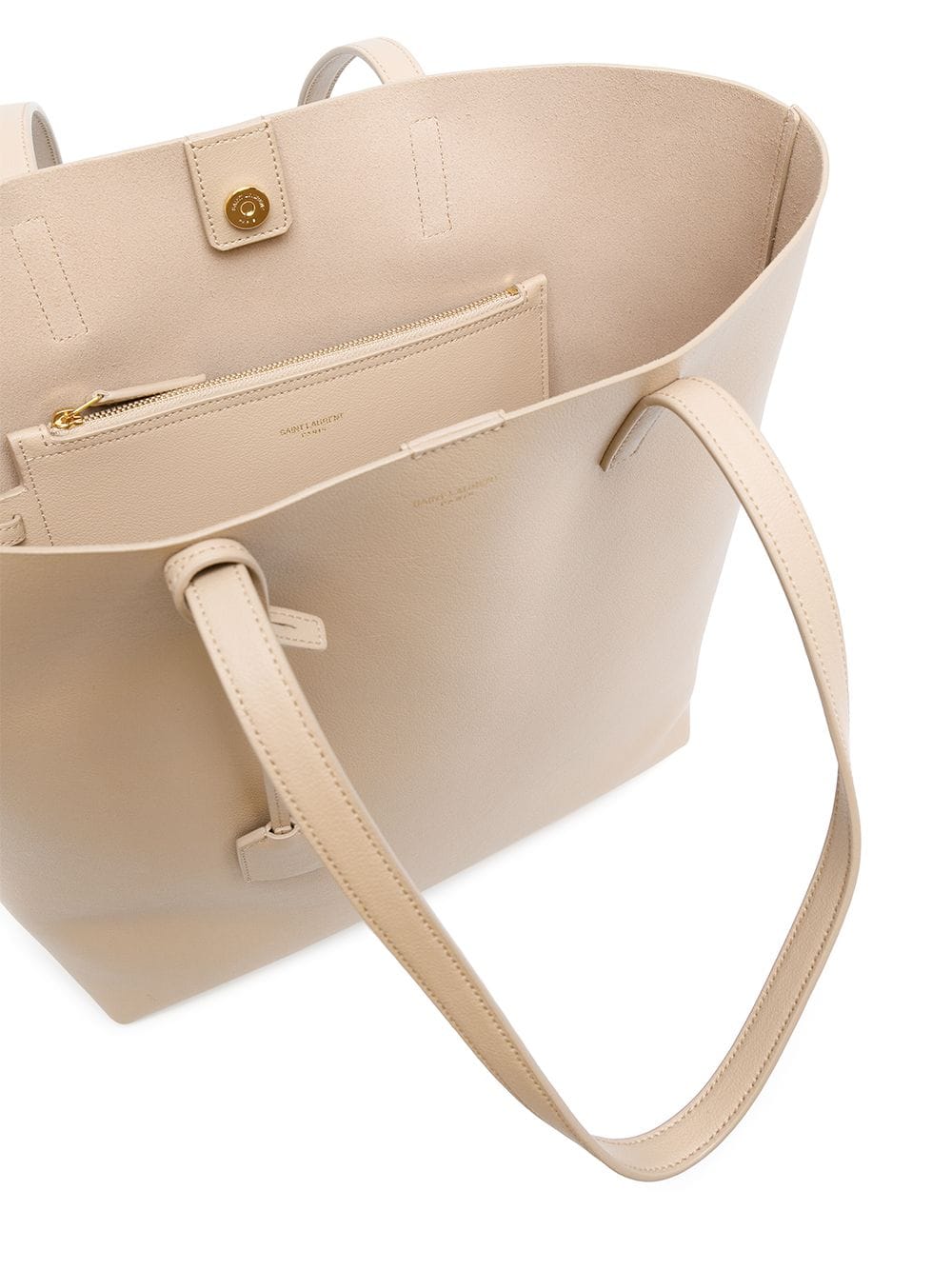 Saint Laurent logo-print leather tote bag