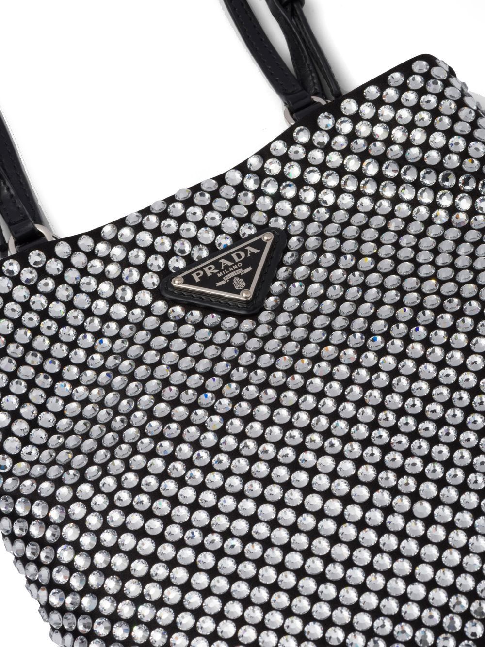 Pra*a crystal-embellished satin tote bag
