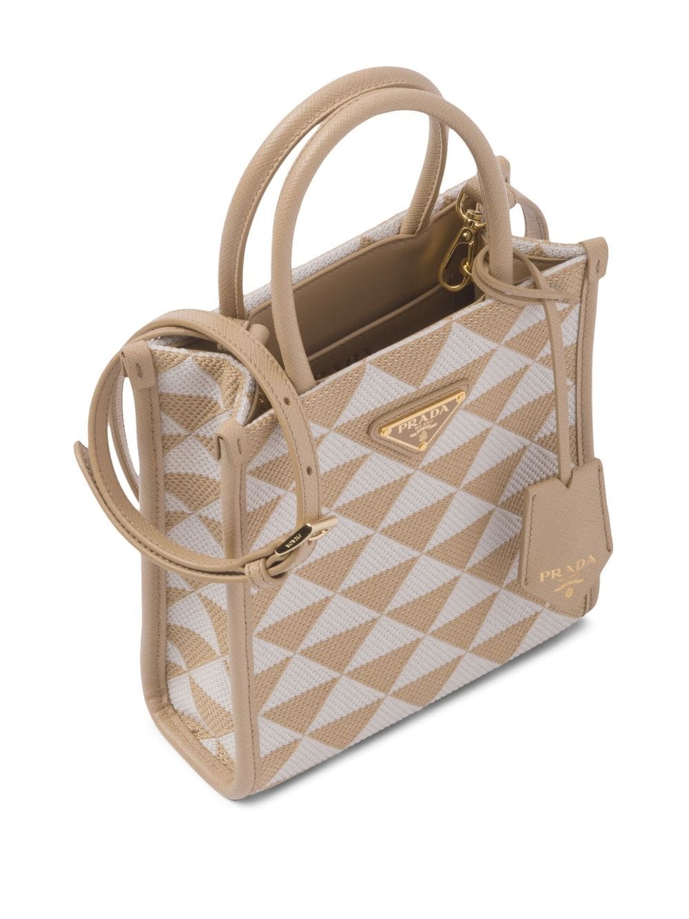 Pra*a symbole embroidered mini bag