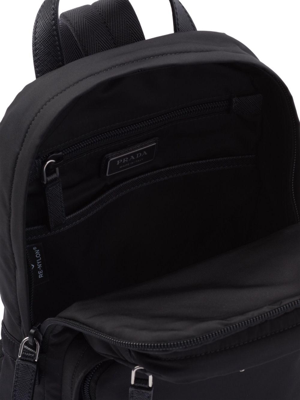 Pra*a enamel triangle-logo backpack