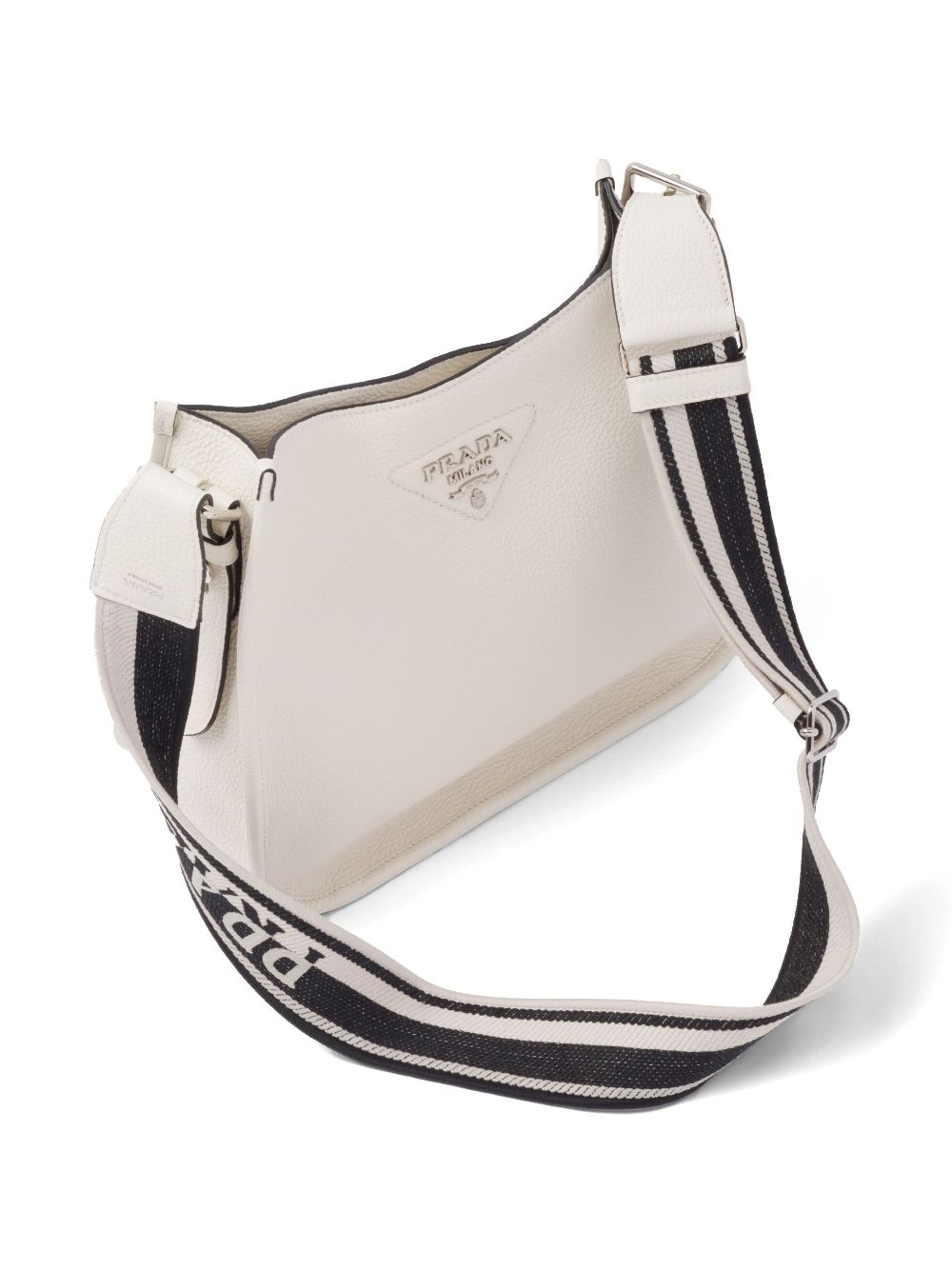 Pra*a triangle-logo hobo shoulder bag