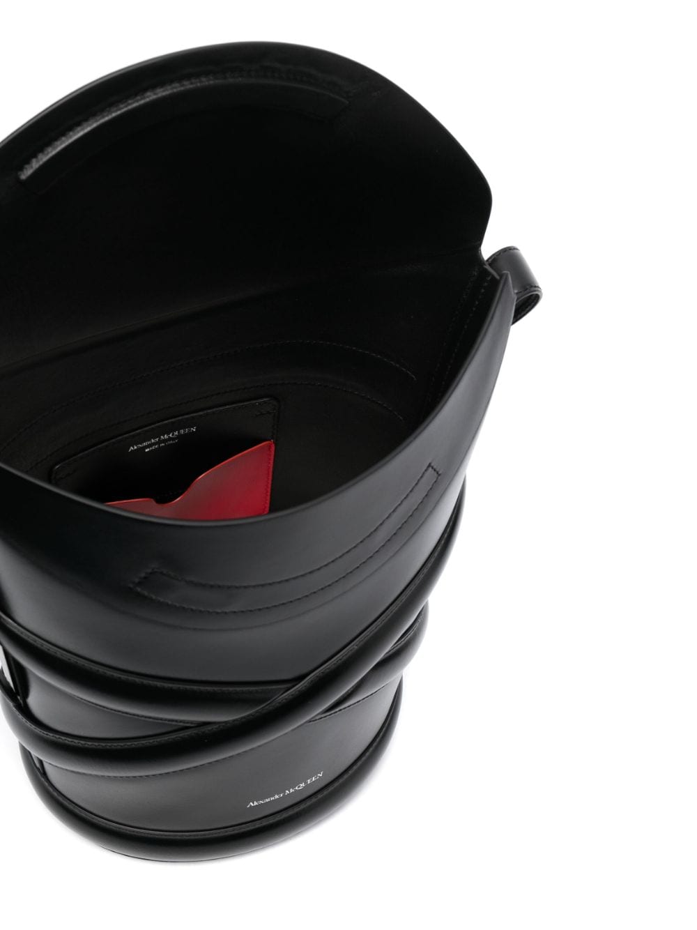 Alexander McQueen embossed-logo bucket bag