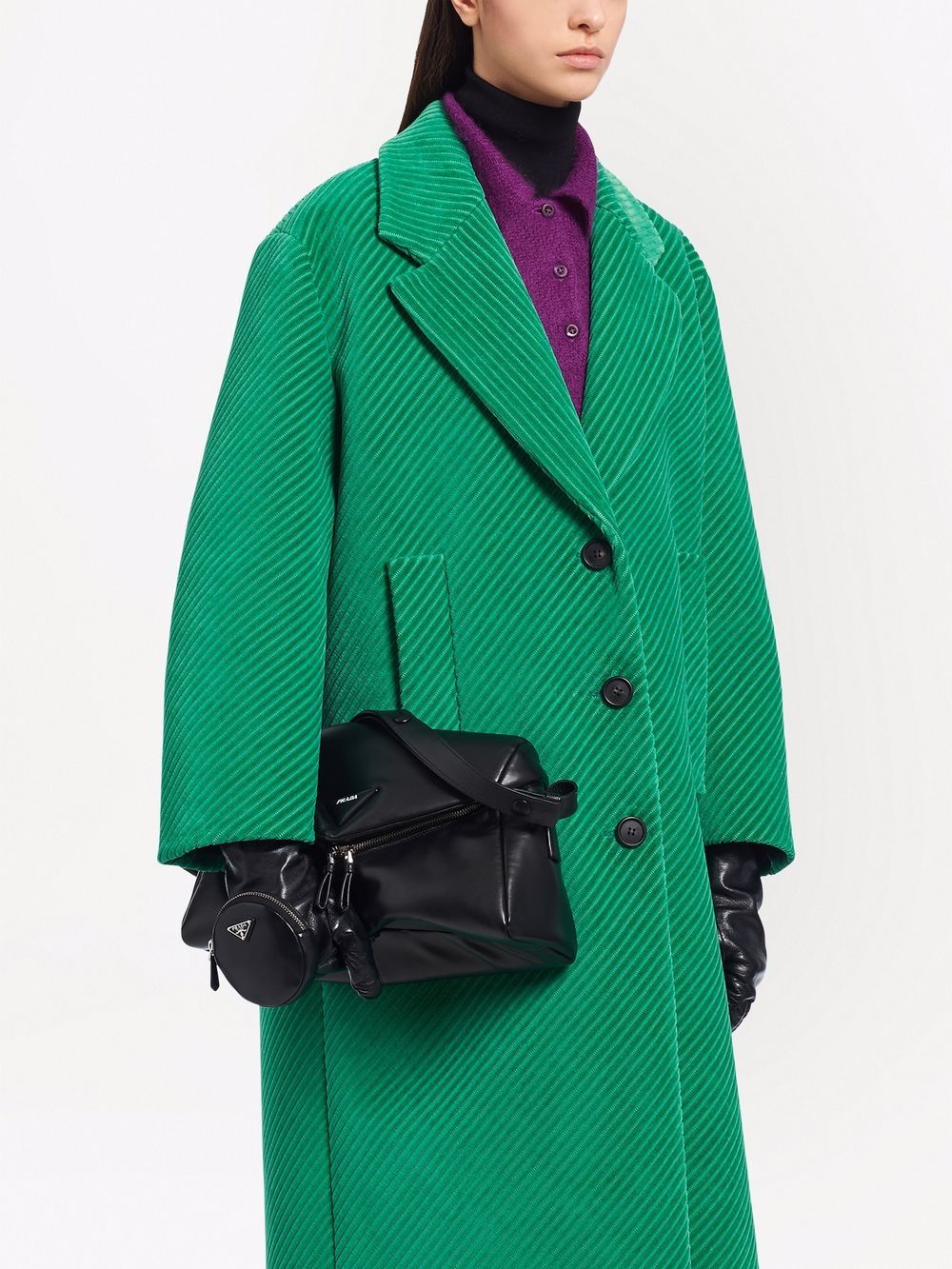 Pra*a logo-plaque shoulder bag