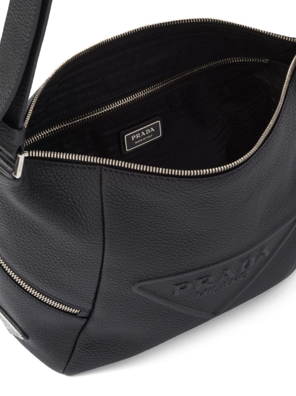 Pra*a debossed-logo shoulder bag