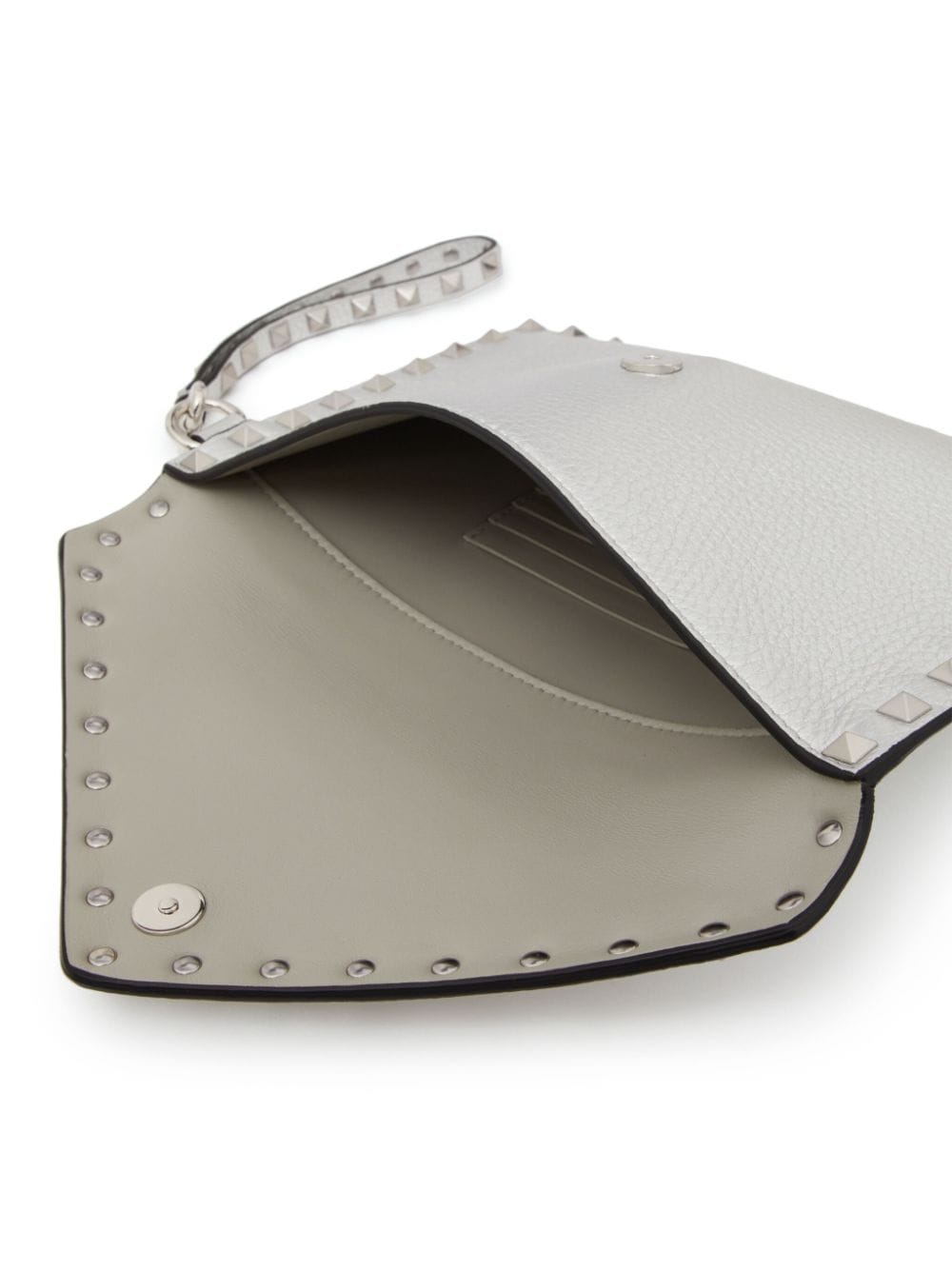 Valentino Garavani Rockstud metallic clutch bag