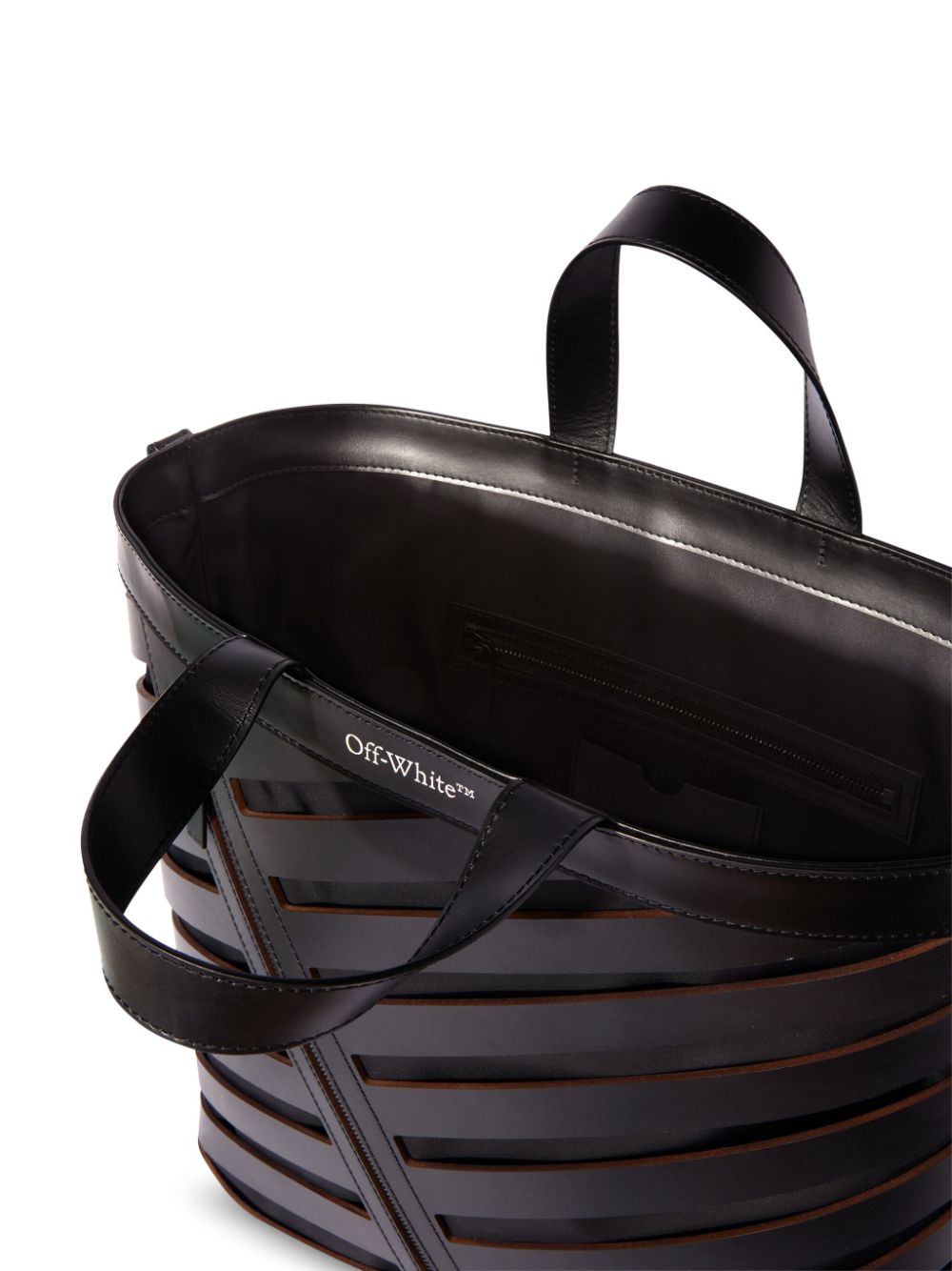 Off-White Diag cut-out leather tote bag
