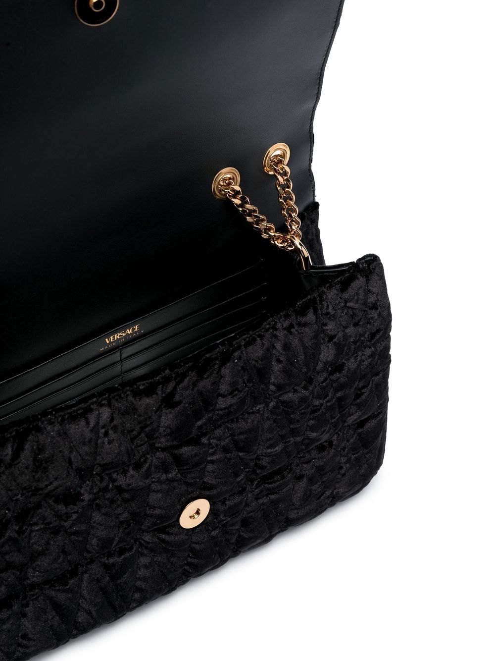 Versace Virtus velvet shoulder bag