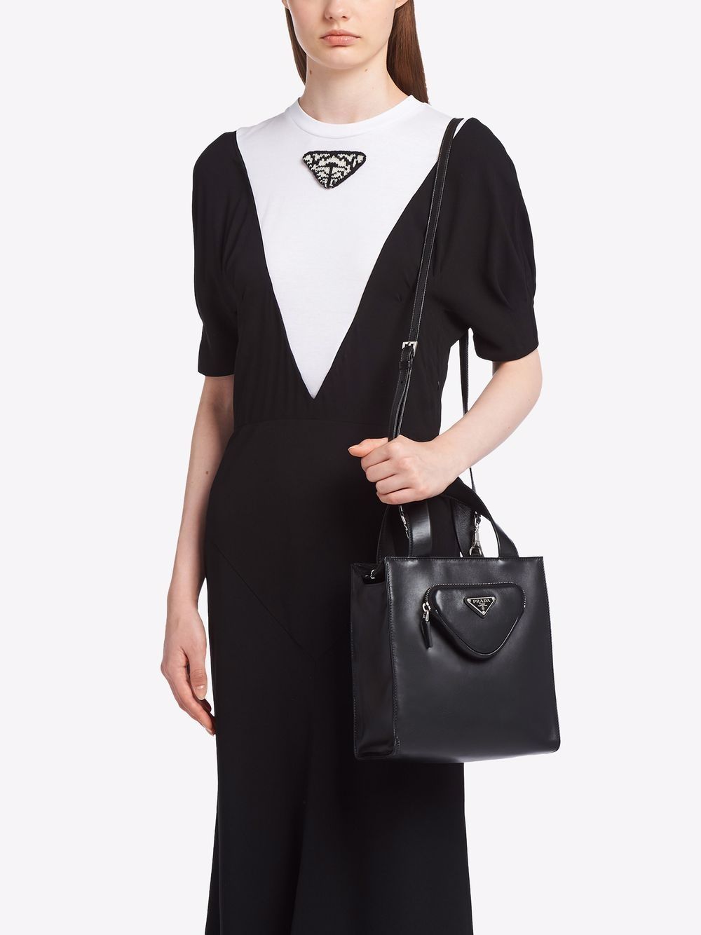 Pra*a triangle logo tote bag