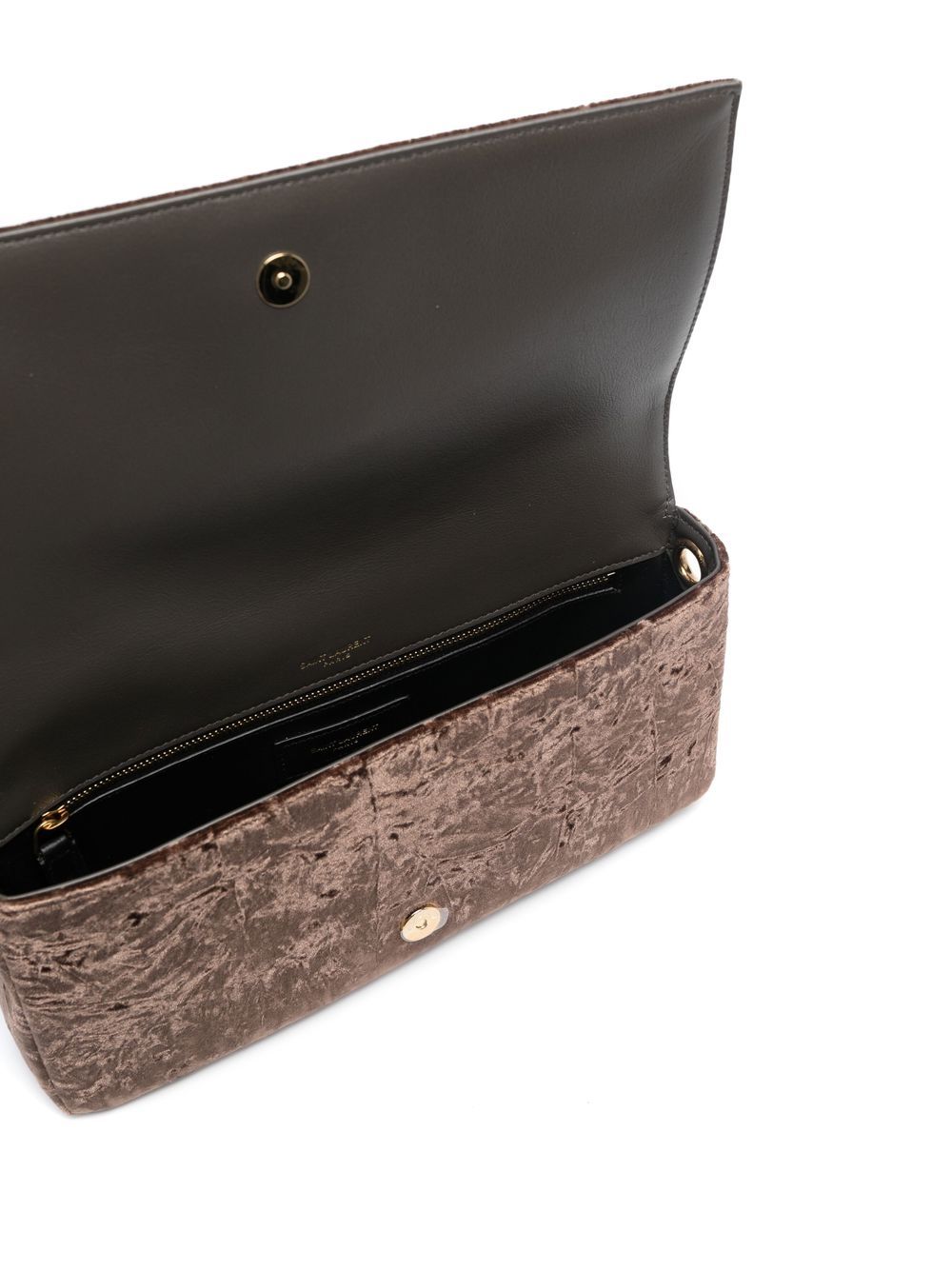 Saint Laurent Kate crushed velvet shoulder bag