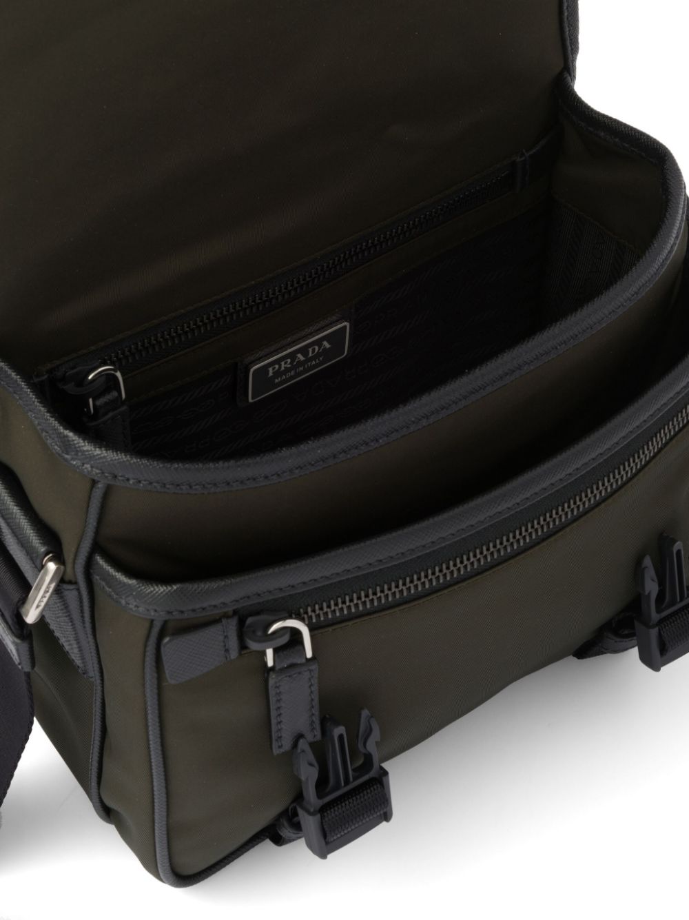 Pra*a re-nylon logo-plaque backpack