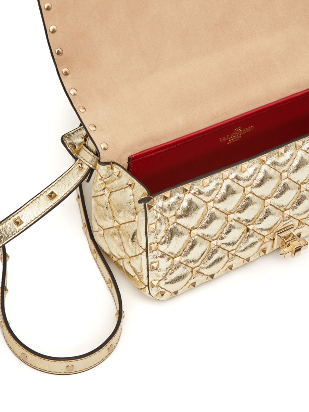 Valentino Garavani Rockstud Spike metallic shoulder bag