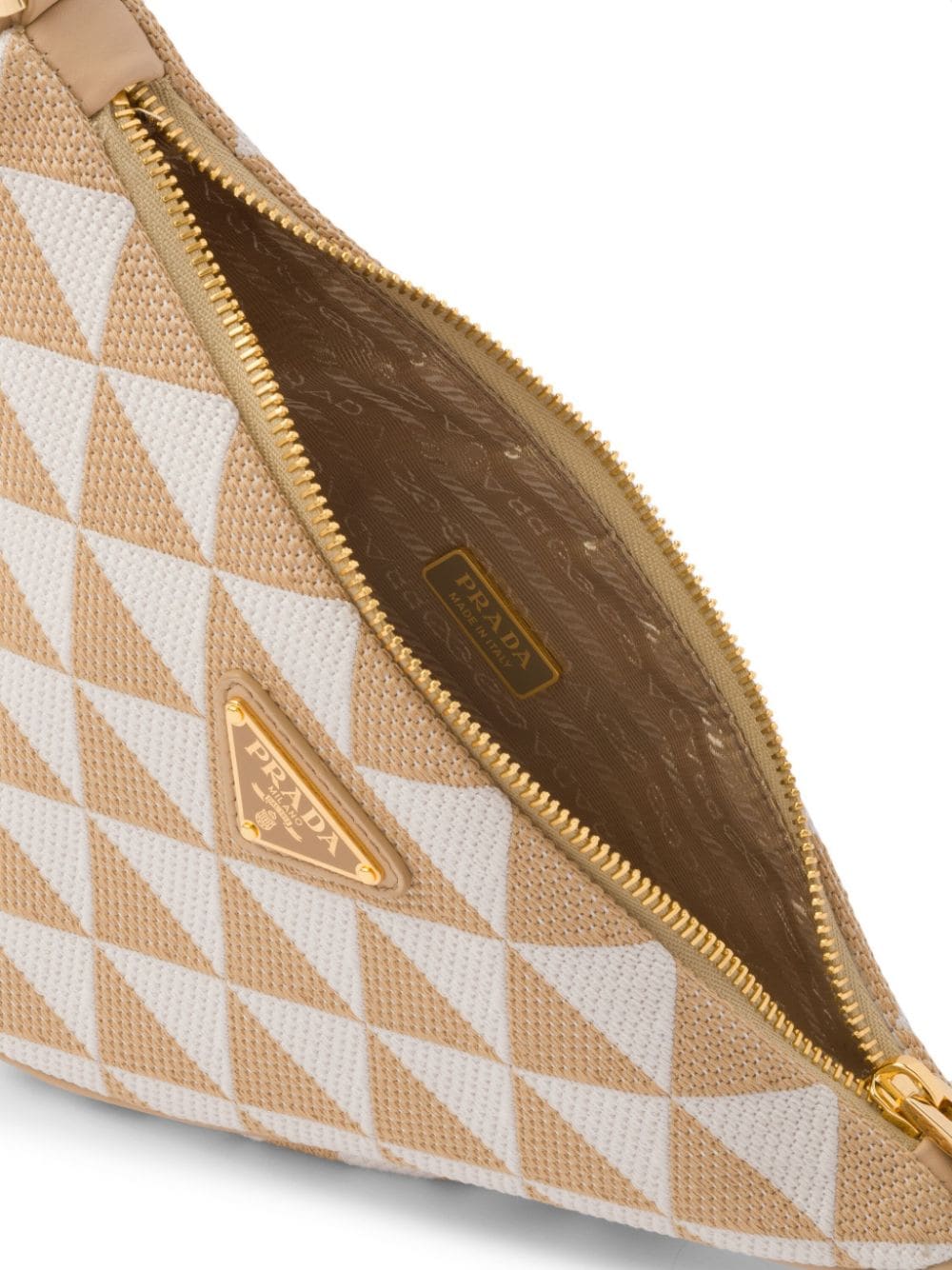 Pra*a embroidered jacquard mini bag