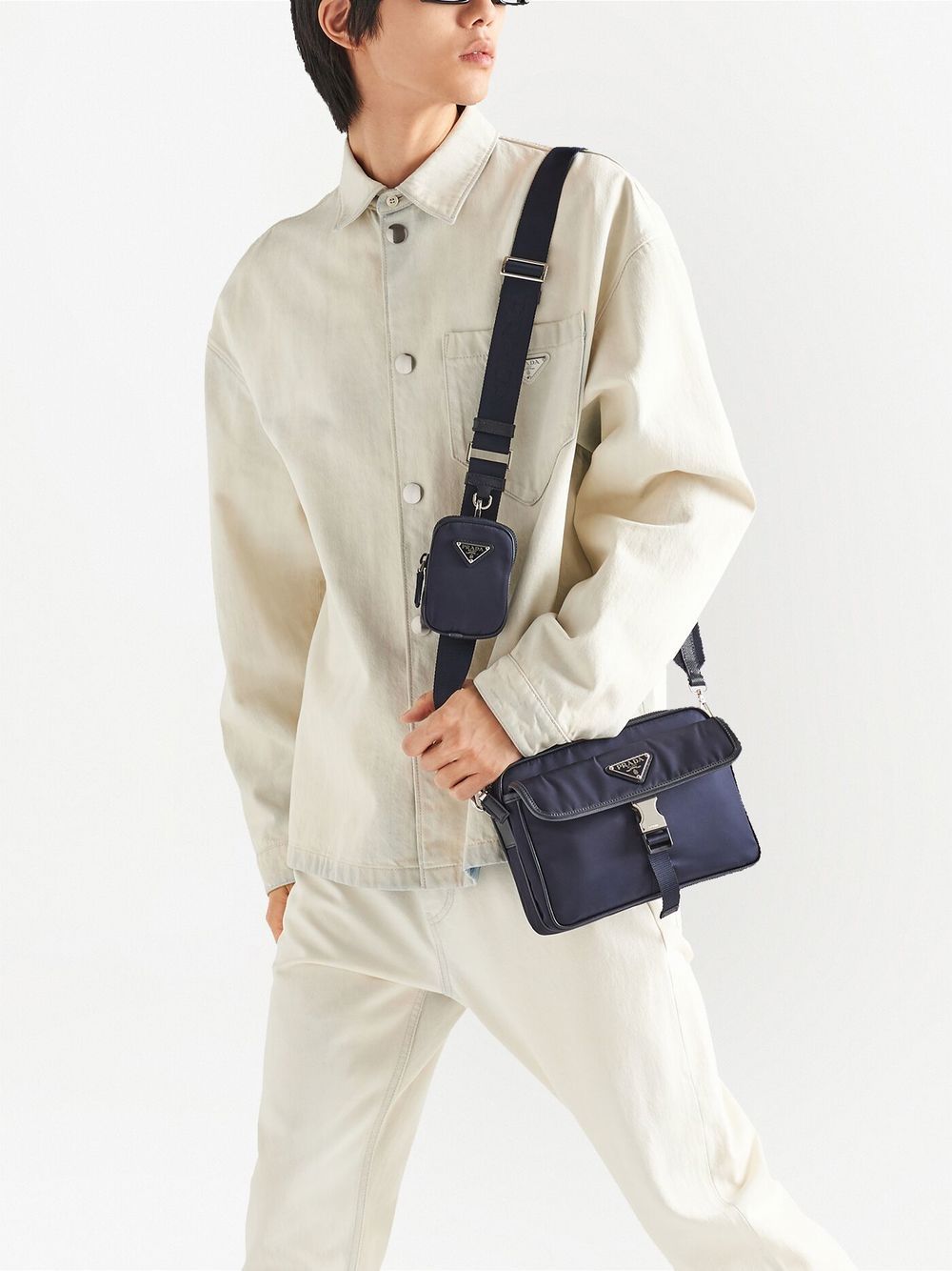 Pra*a re-nylon pouch crossbody bag